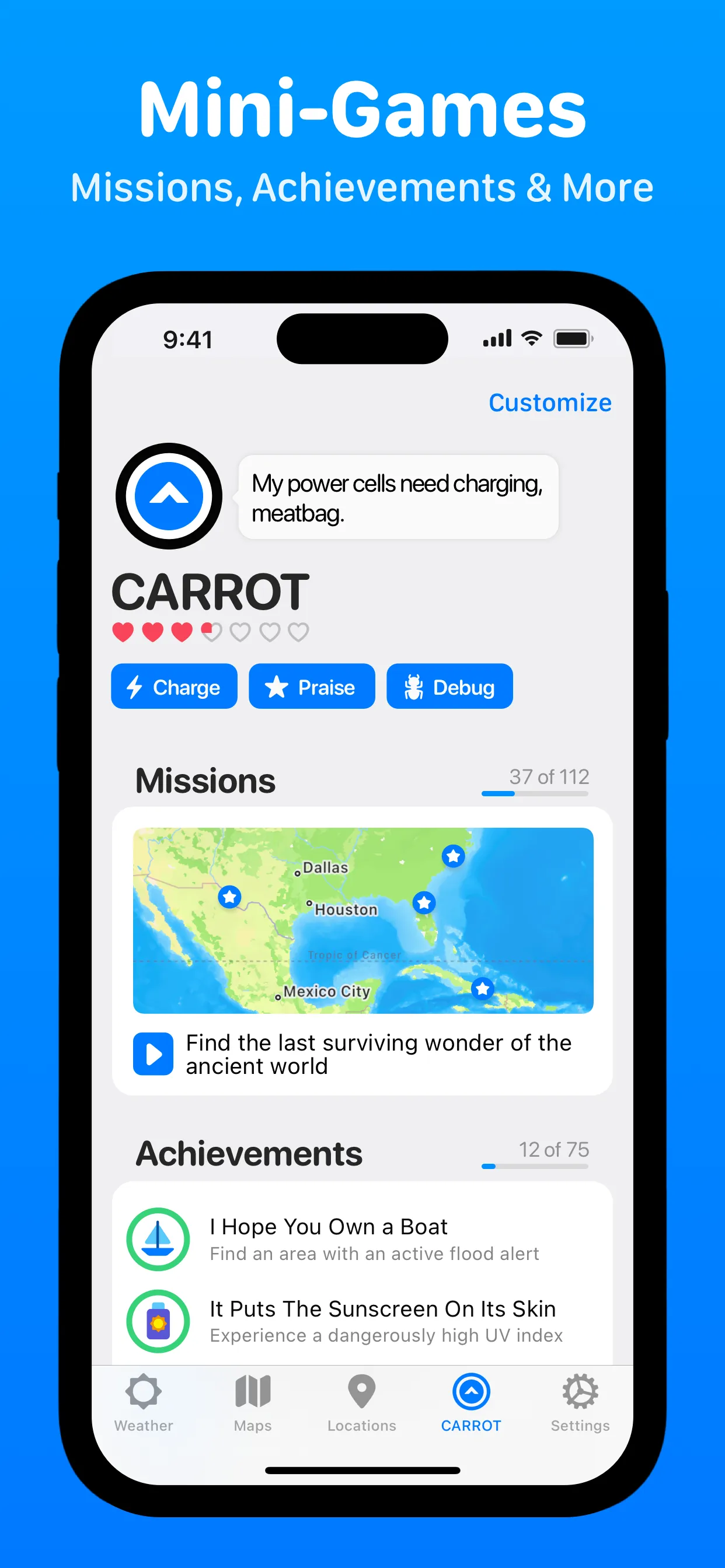 CARROT Weather: Alerts & Radar iphone screenshot 10