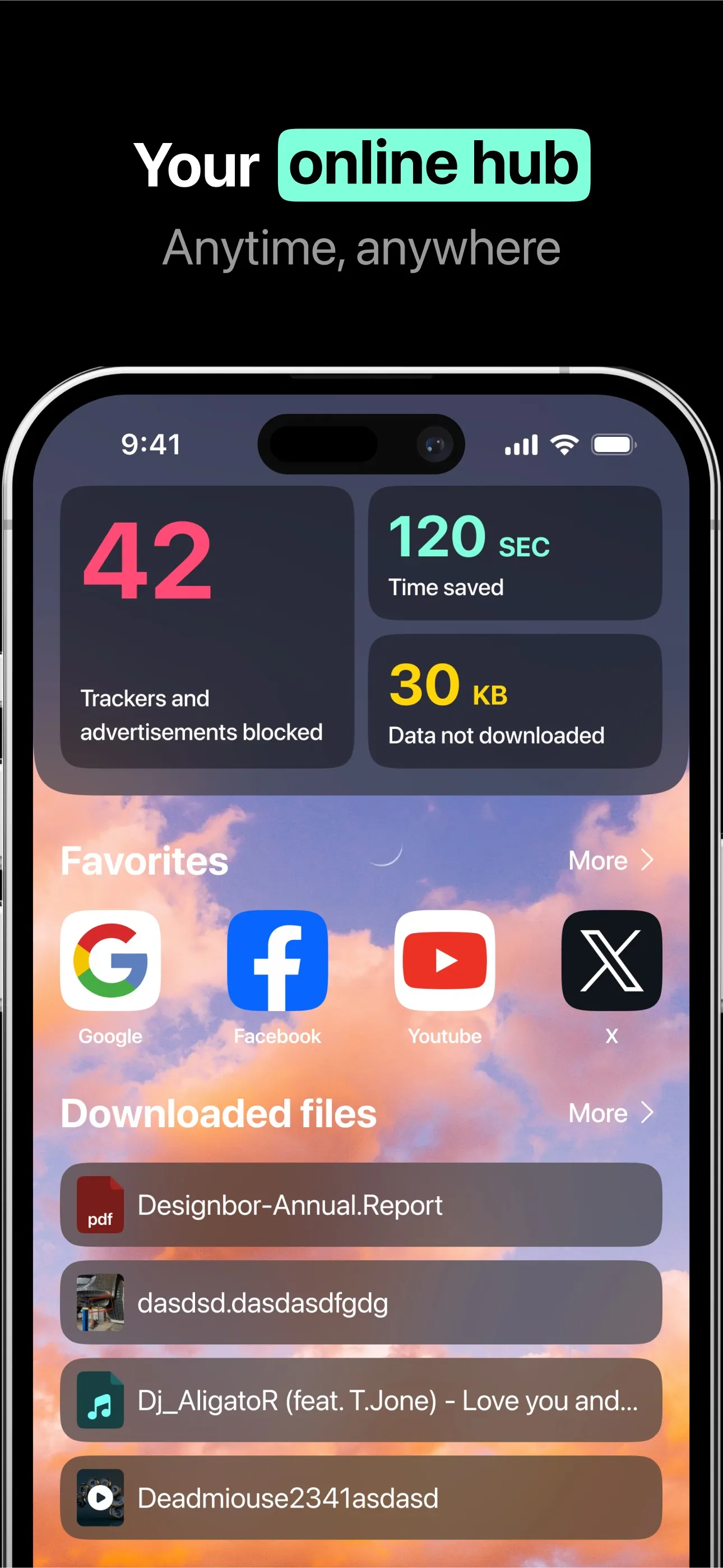 Jet browser - VPN + AdBlock iphone screenshot 3