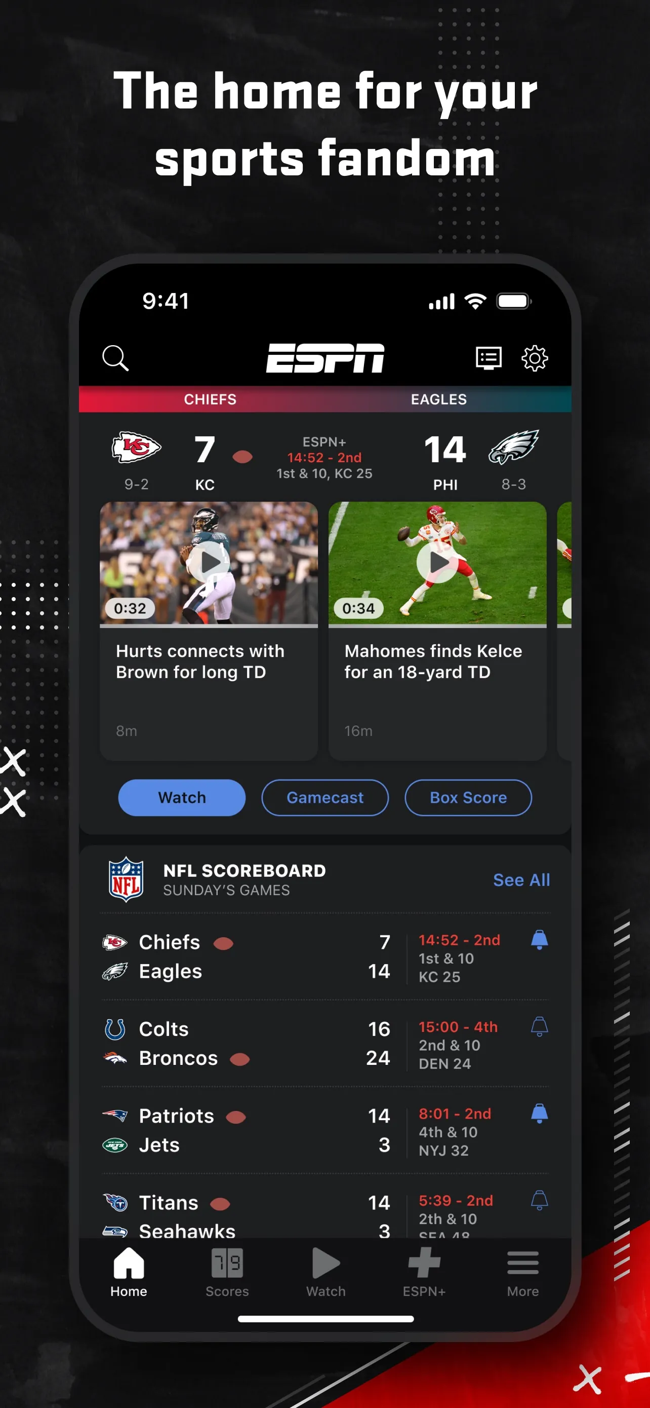 ESPN: Live Sports & Scores iphone screenshot 1