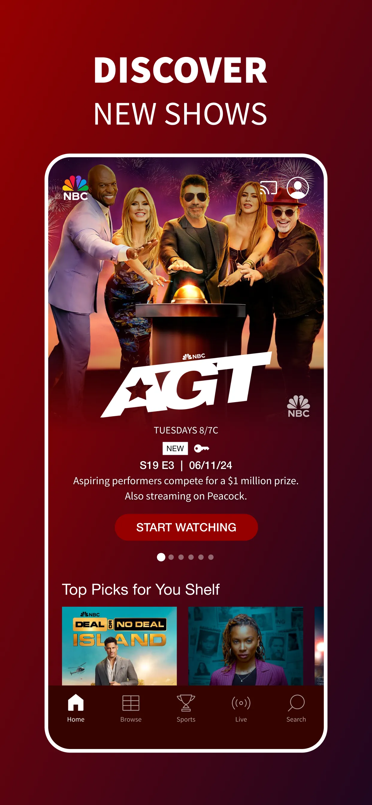 The NBC App – Stream TV Shows iphone screenshot 2