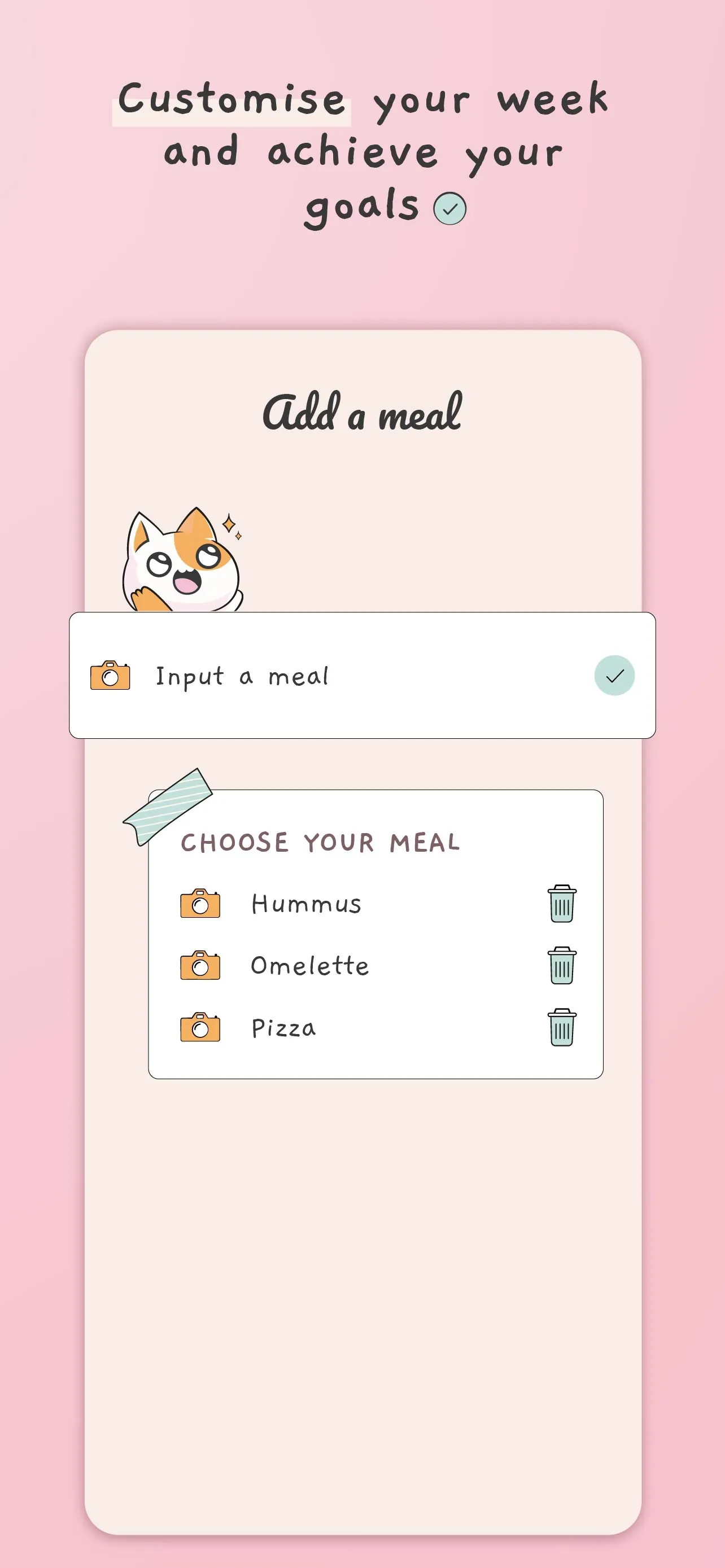 Meal plan template, food diary iphone screenshot 6