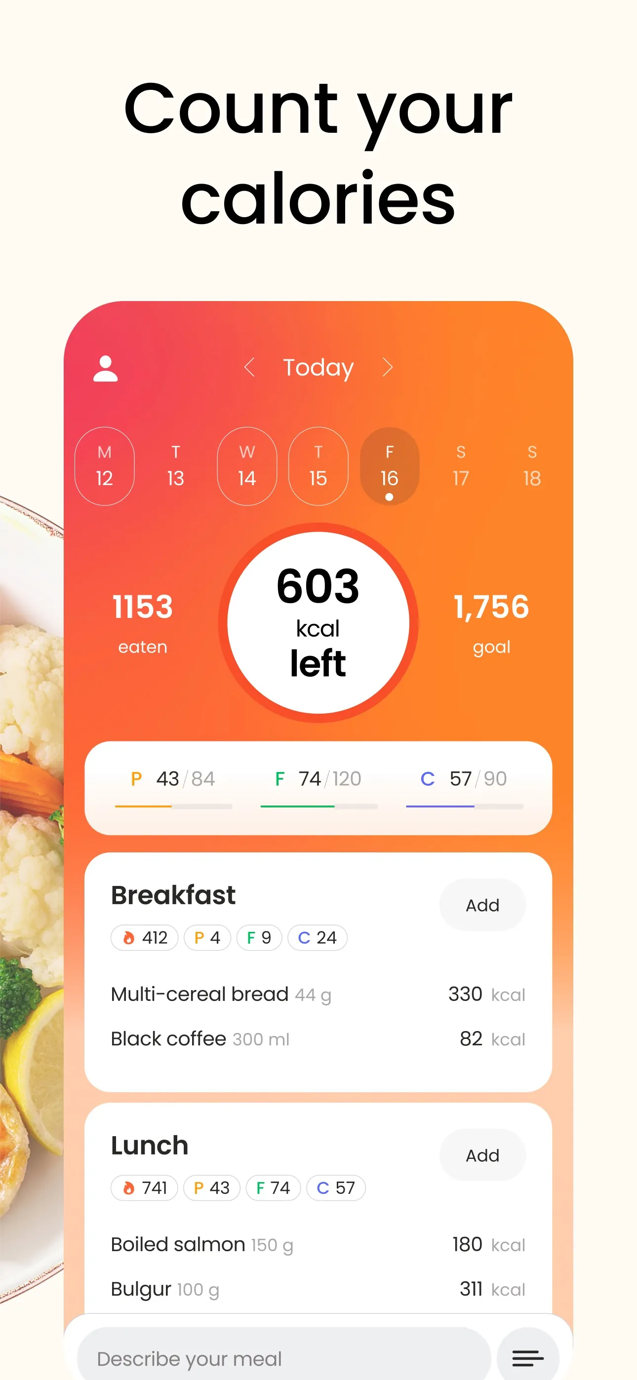 Calorie Counter & Food Tracker iphone screenshot 3