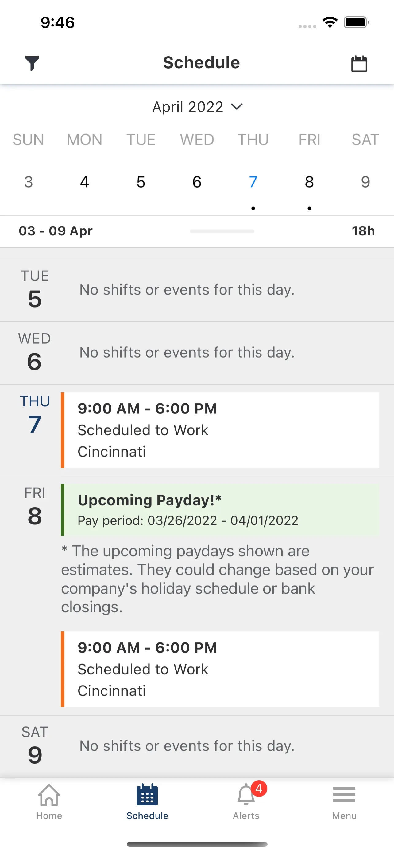Paycor Mobile iphone screenshot 3