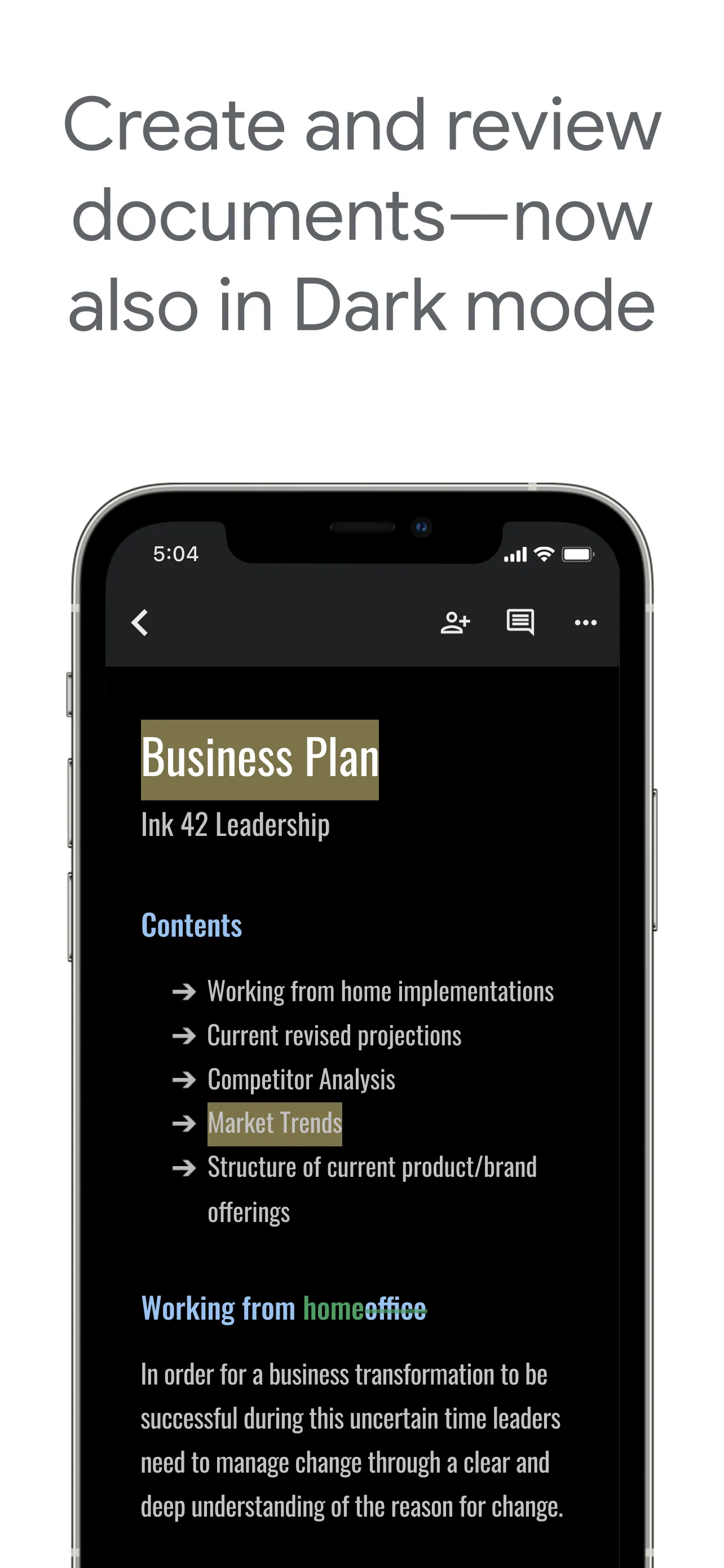 Google Docs iphone screenshot 4