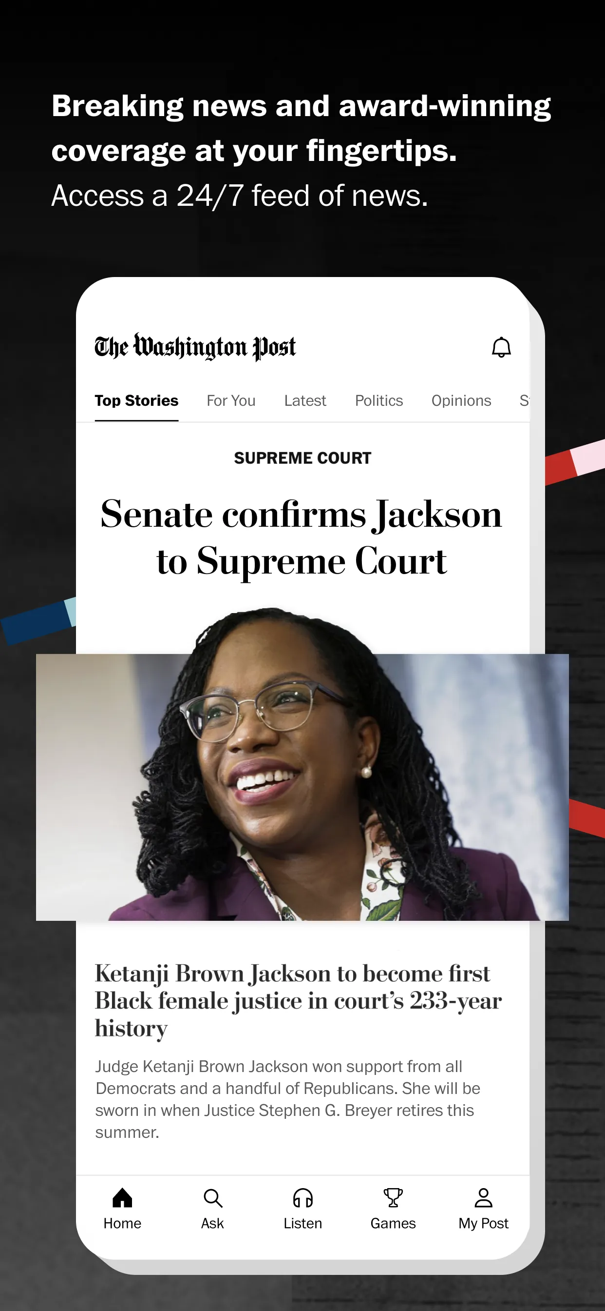 Washington Post iphone screenshot 1