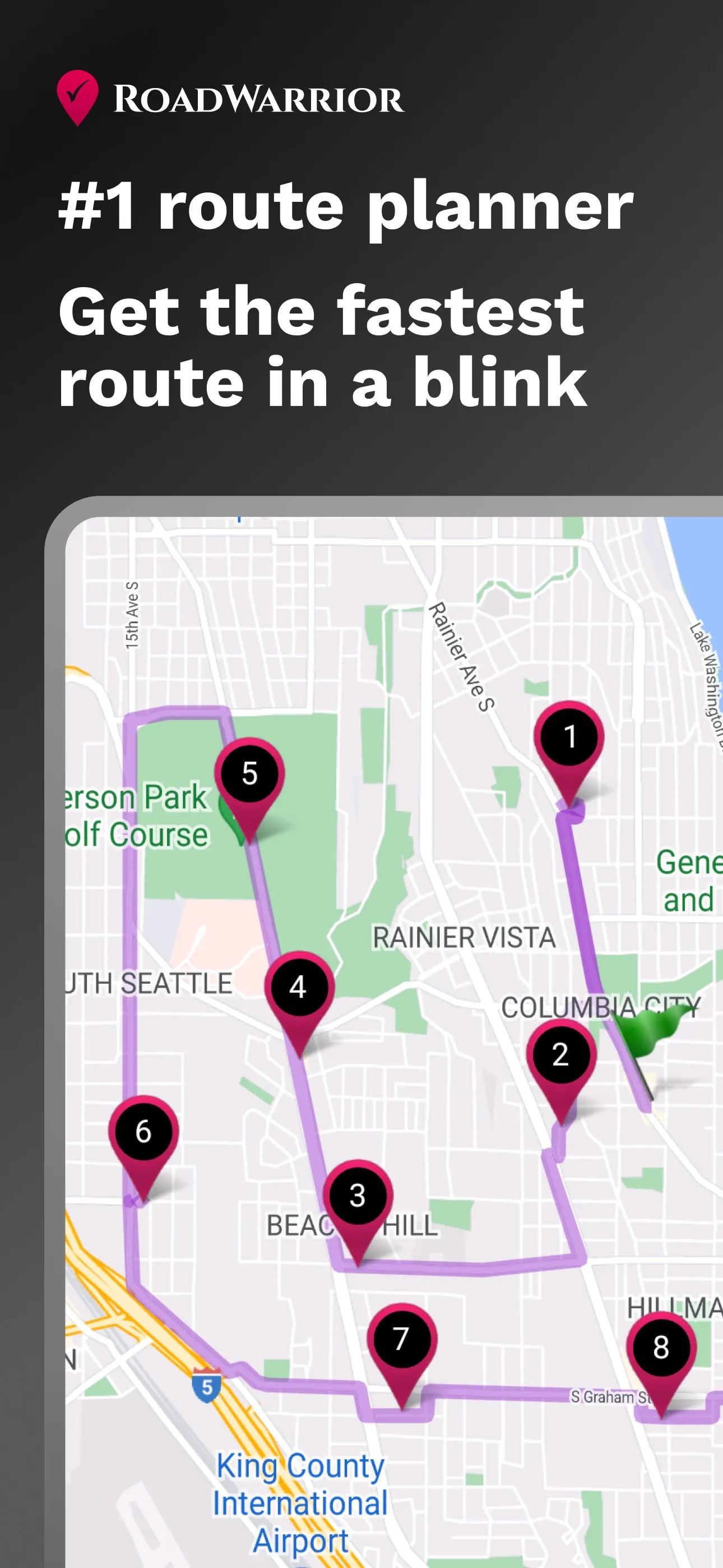 RoadWarrior Route Planner iphone screenshot 1