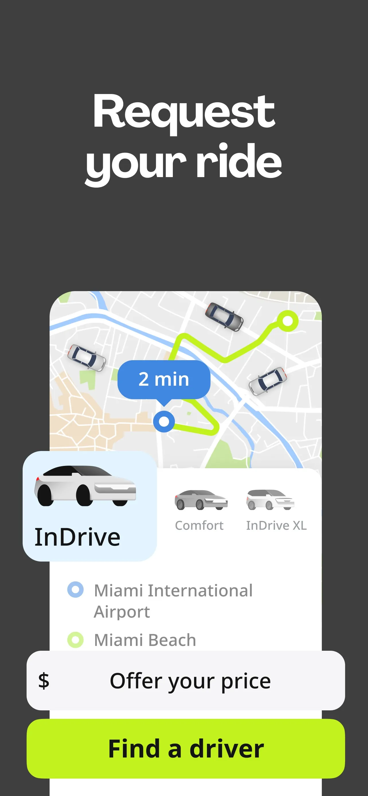 inDrive. Save on city rides iphone screenshot 2