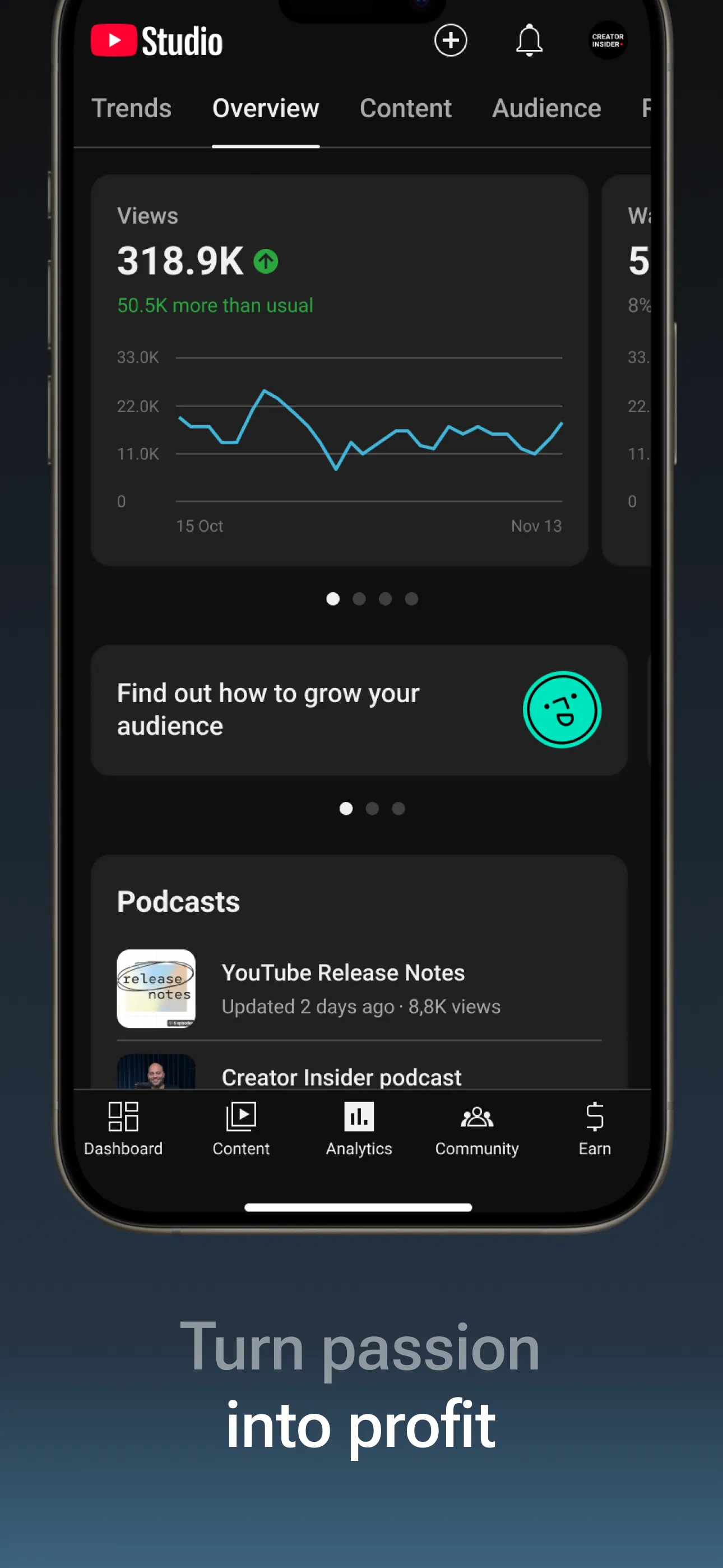 YouTube Studio iphone screenshot 6