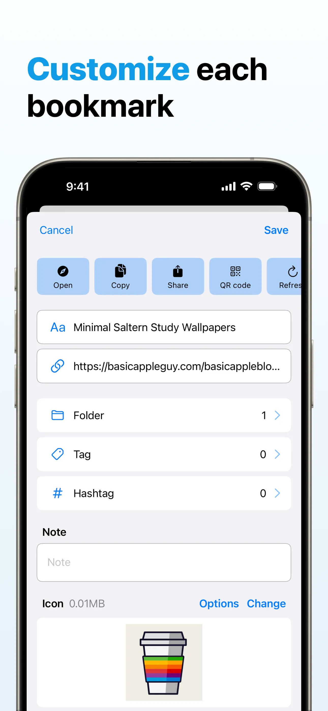 Bookmarks - URL Manager iphone screenshot 2