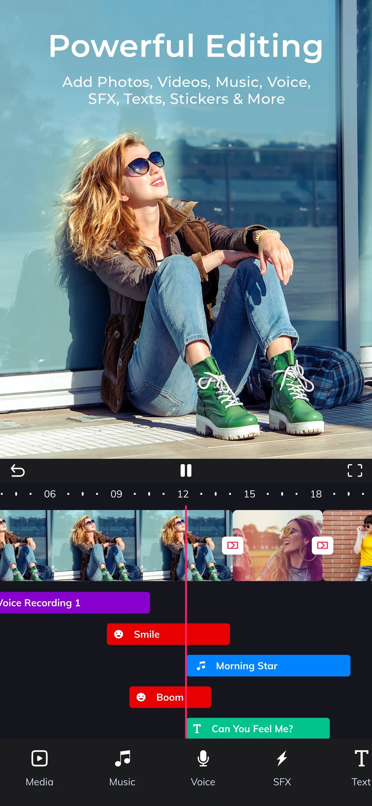 Add Music to Video‎‎‏‏‎ ‎ iphone screenshot 1