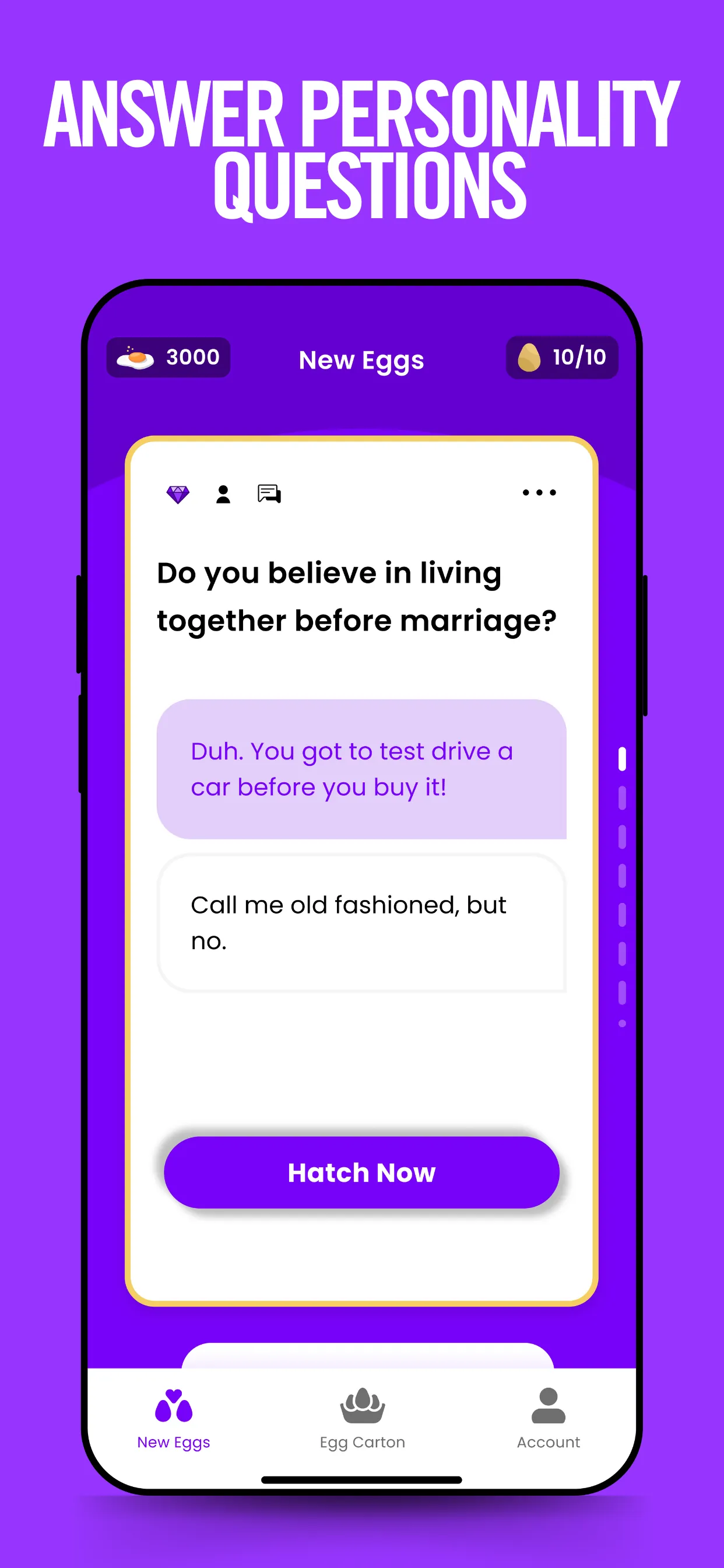 Hatched: Personality Dating iphone screenshot 4