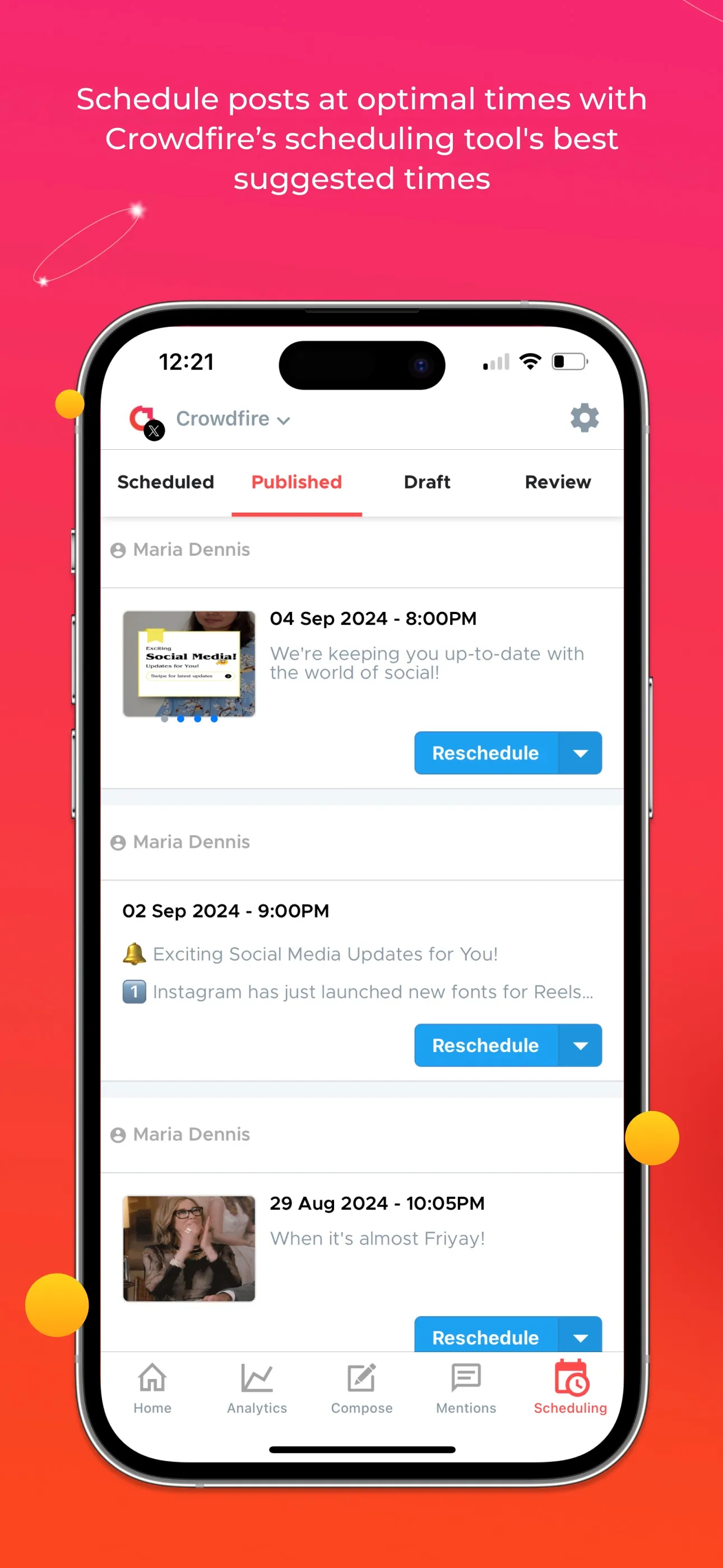Crowdfire iphone screenshot 2