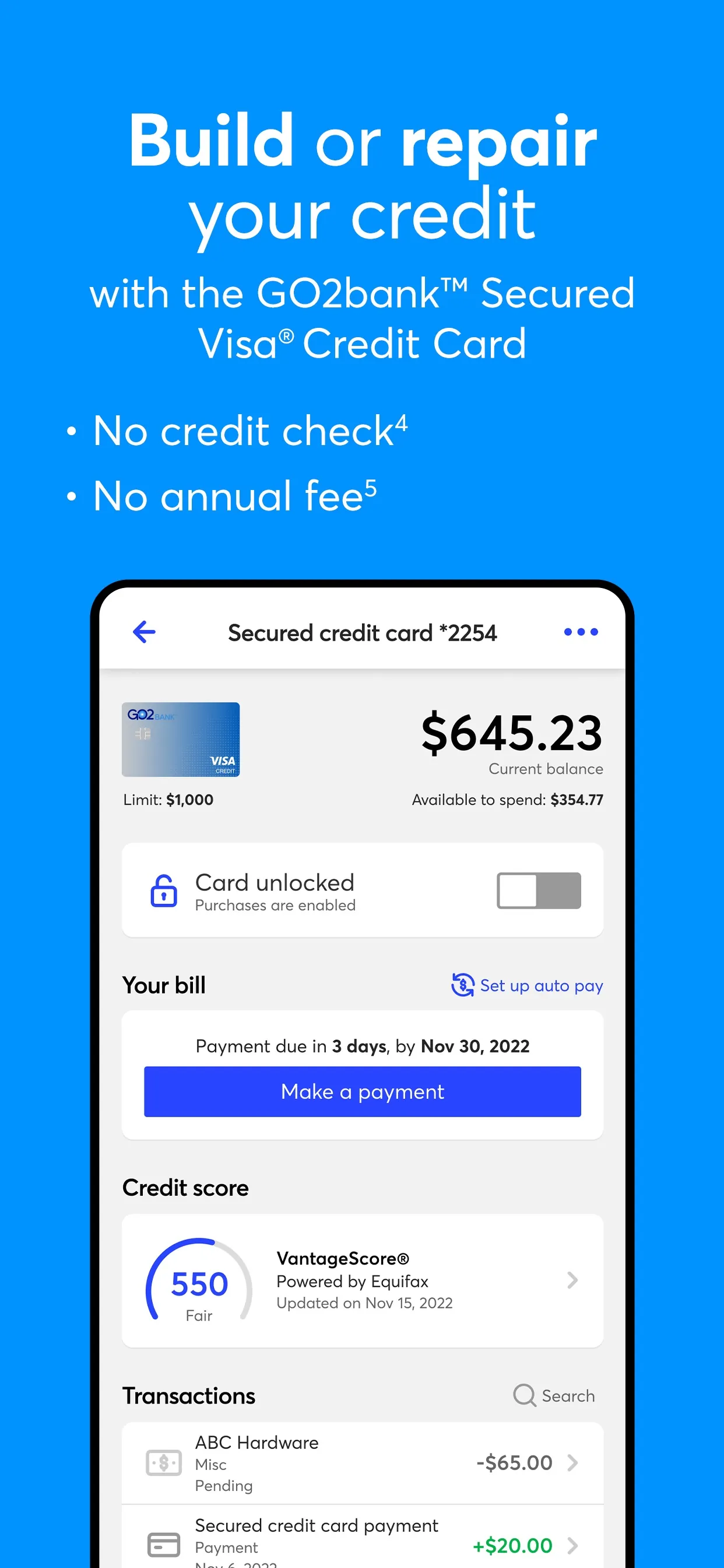 GO2bank: Mobile banking iphone screenshot 3