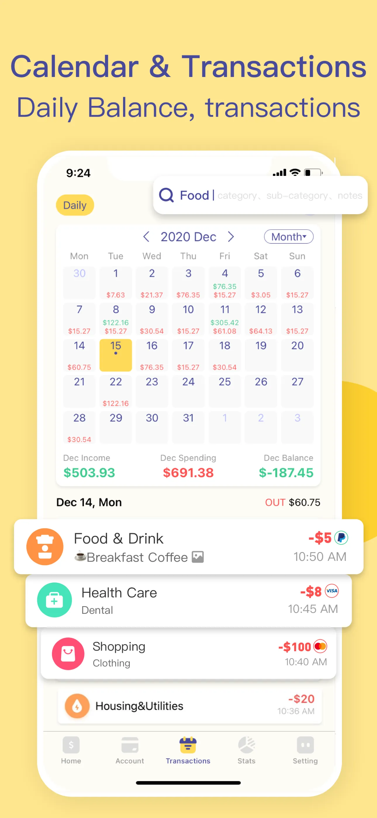 Budget App - Spending Tracker iphone screenshot 4