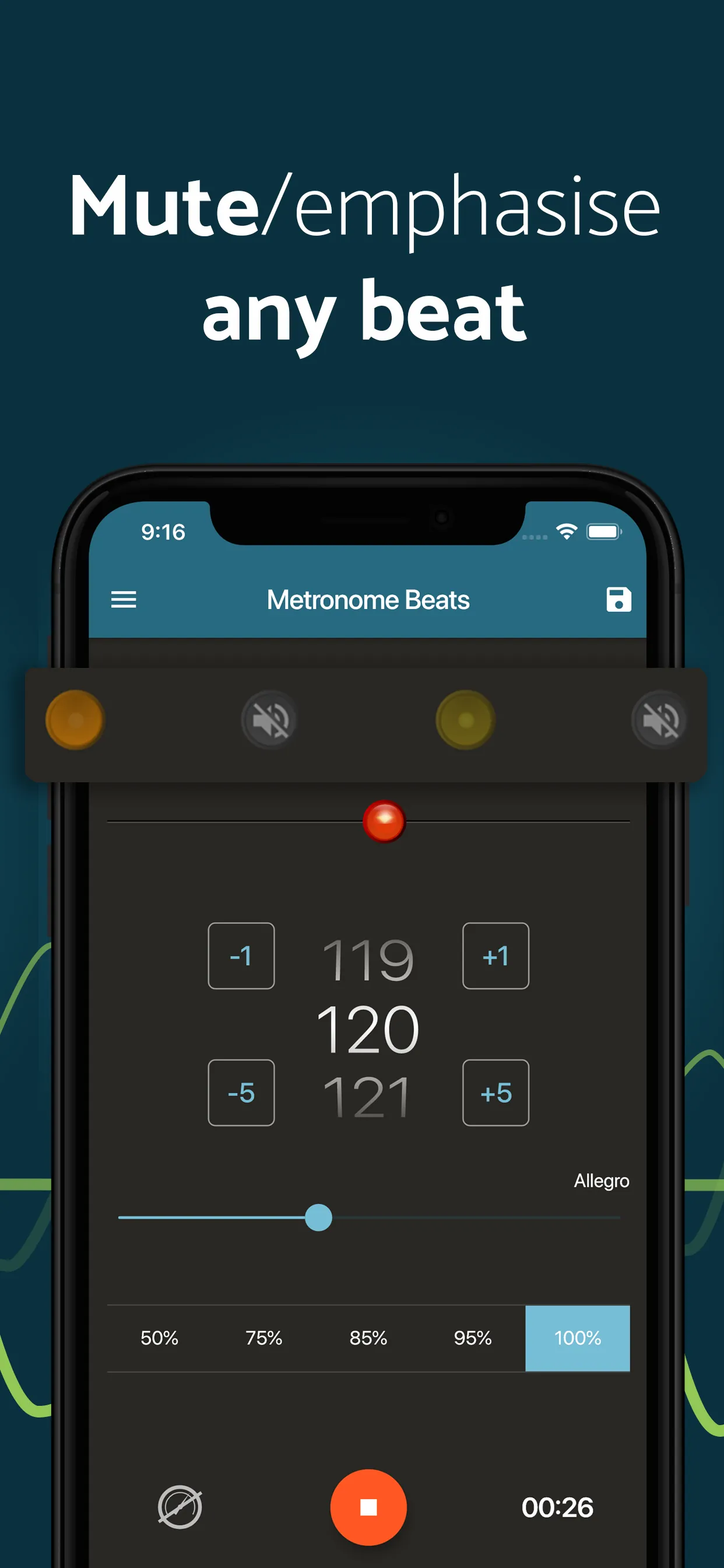 Metronome beats: BPM counter iphone screenshot 5