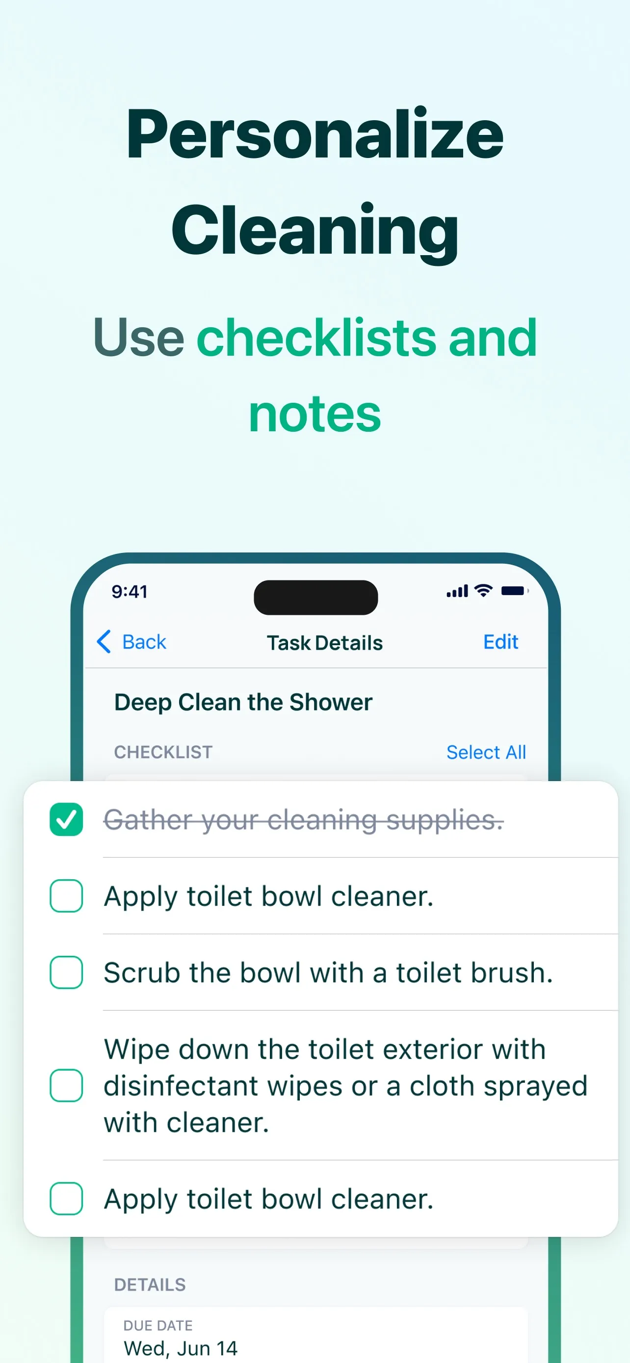 House Chores Cleaning Schedule iphone screenshot 9