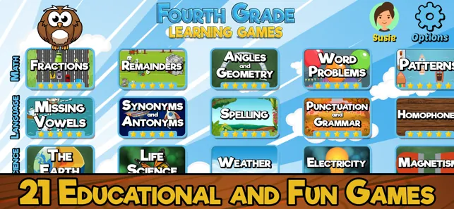 Fourth Grade Learning Games iphone screenshot 2