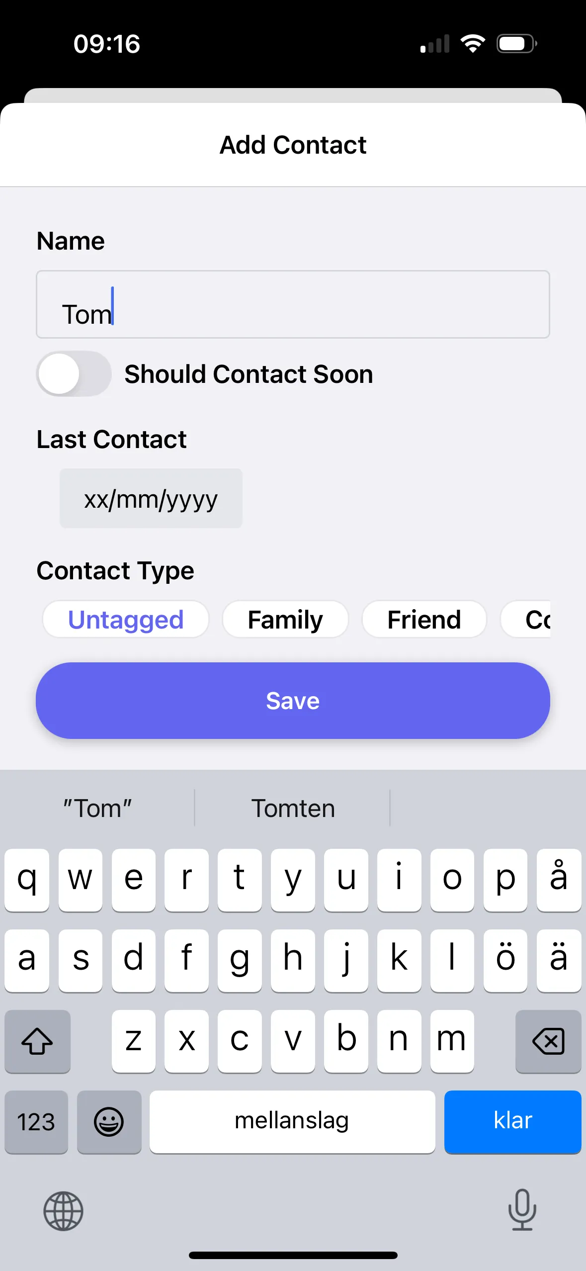 Ping: Contact Reminder iphone screenshot 3