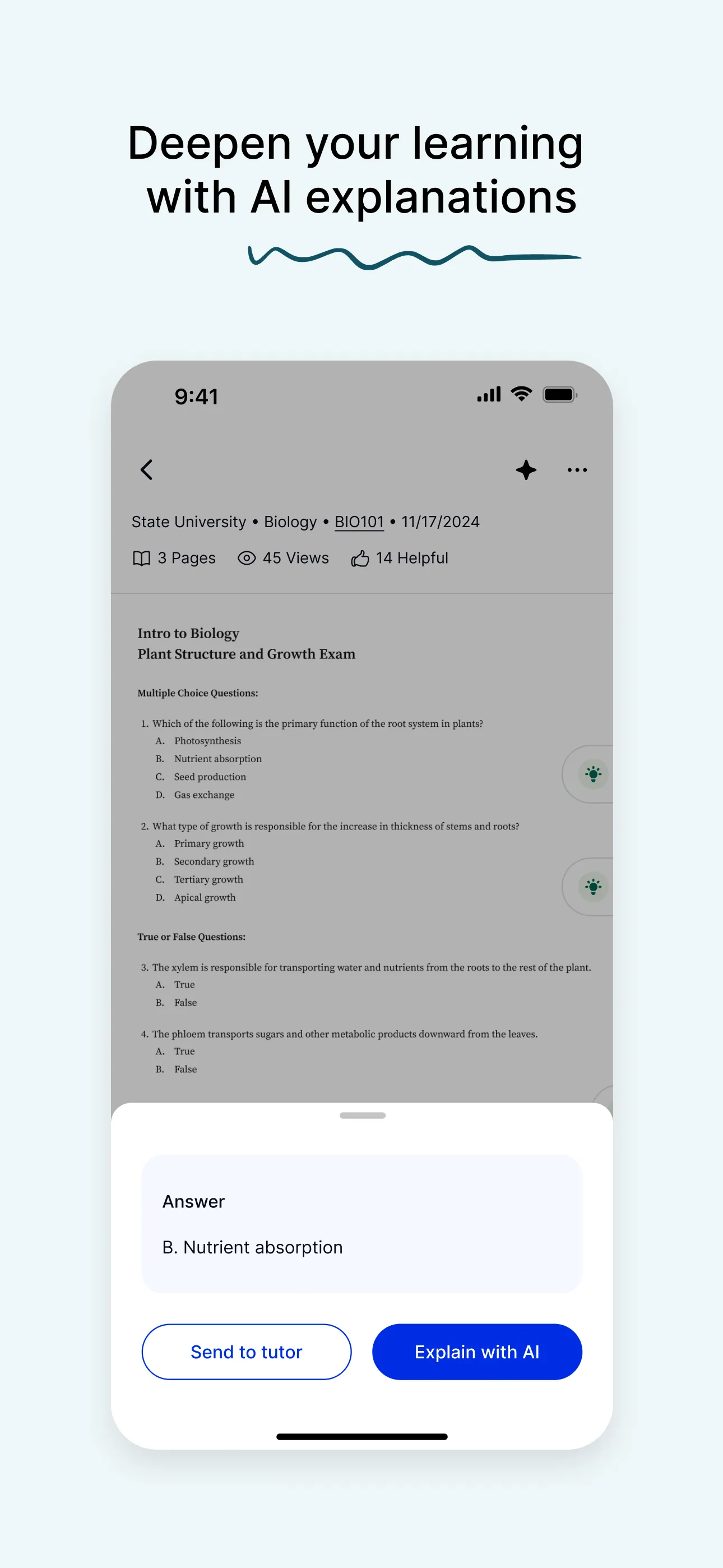Course Hero: AI Homework Help iphone screenshot 6