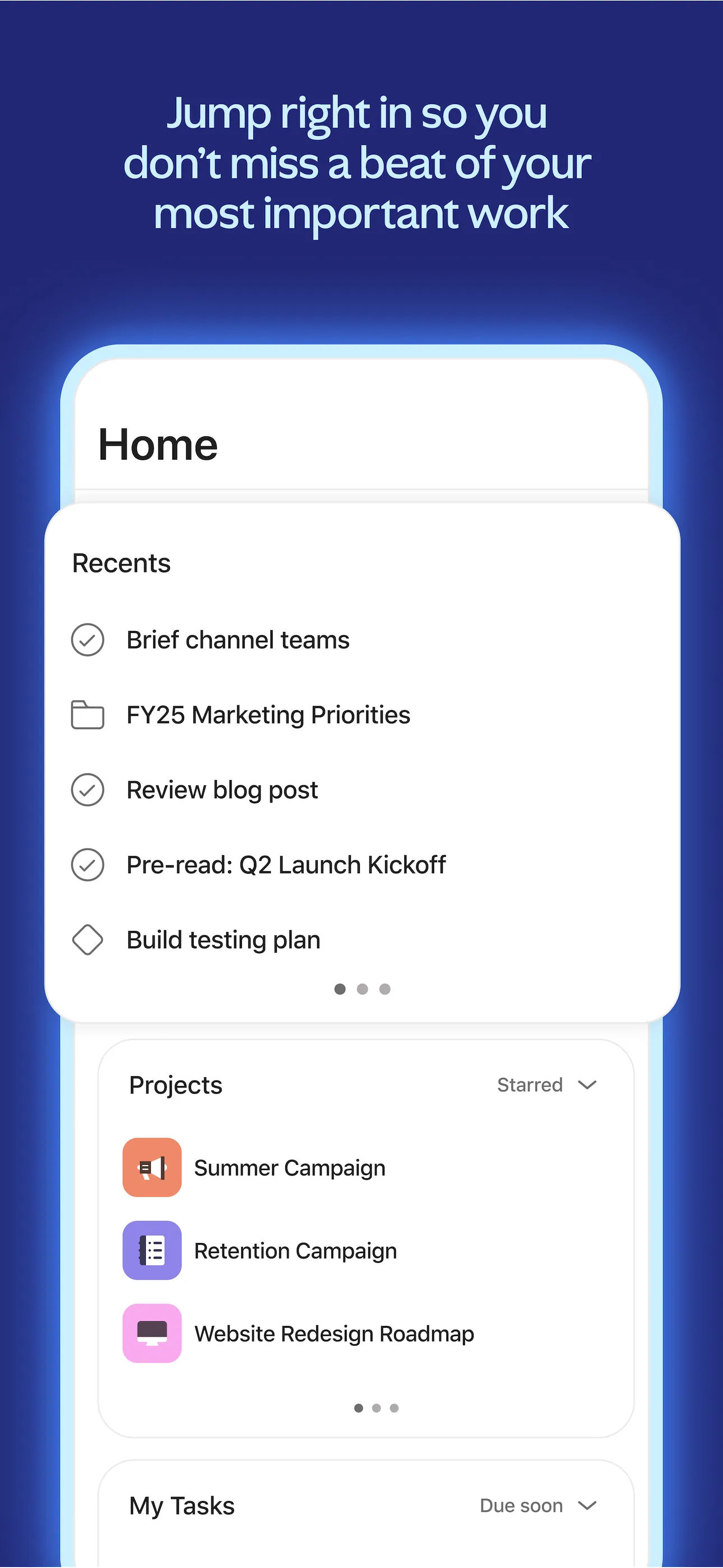 Asana: Where work connects iphone screenshot 2