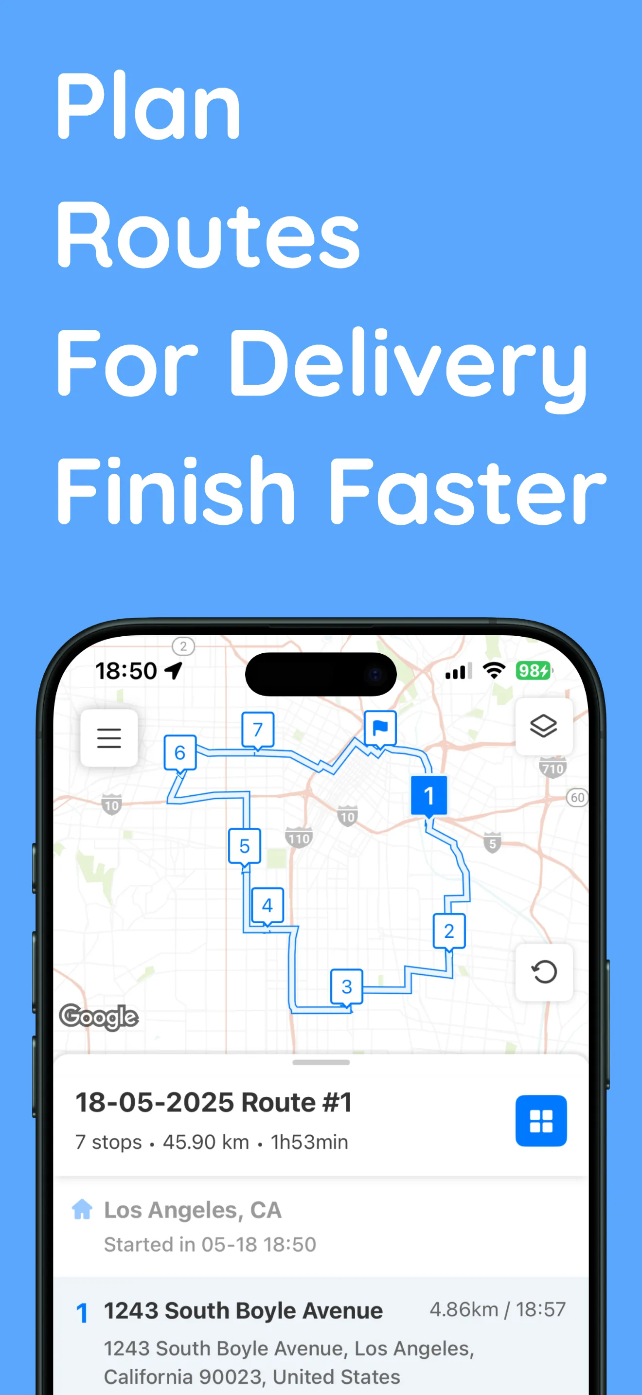 Loop Route Planner iphone screenshot 1