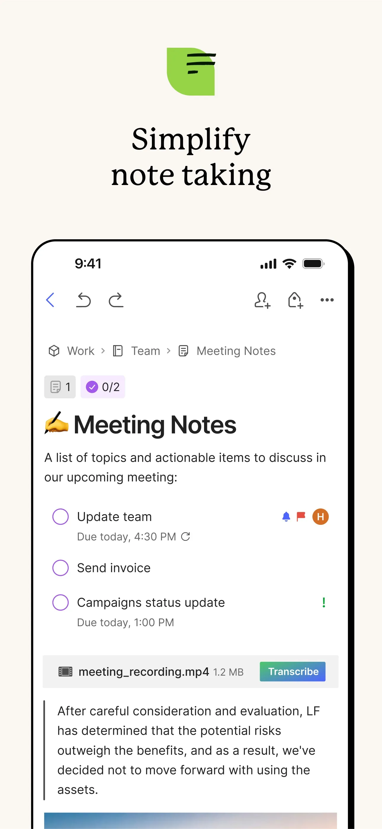 Evernote - Notes Organizer iphone screenshot 2