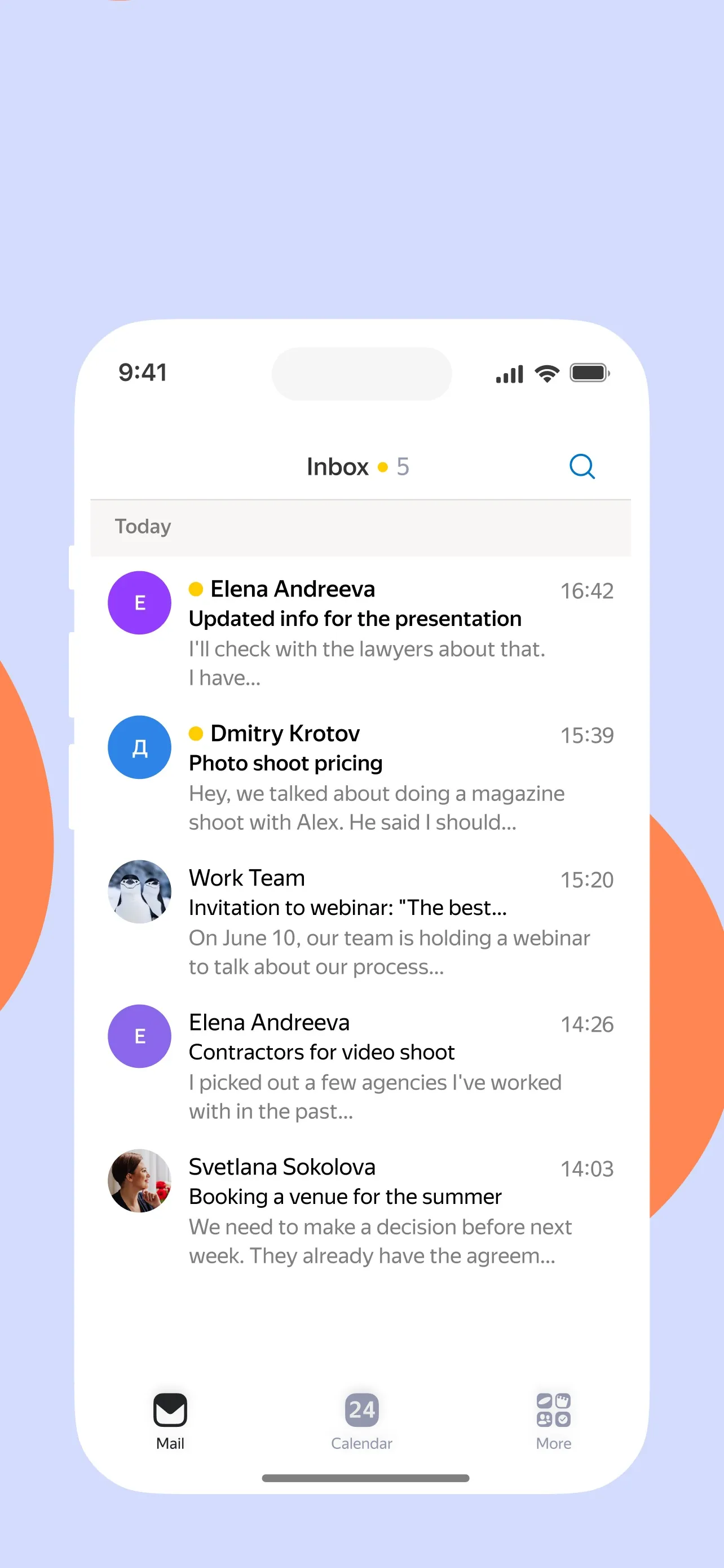 Yandex Mail: Email & Cloud iphone screenshot 3