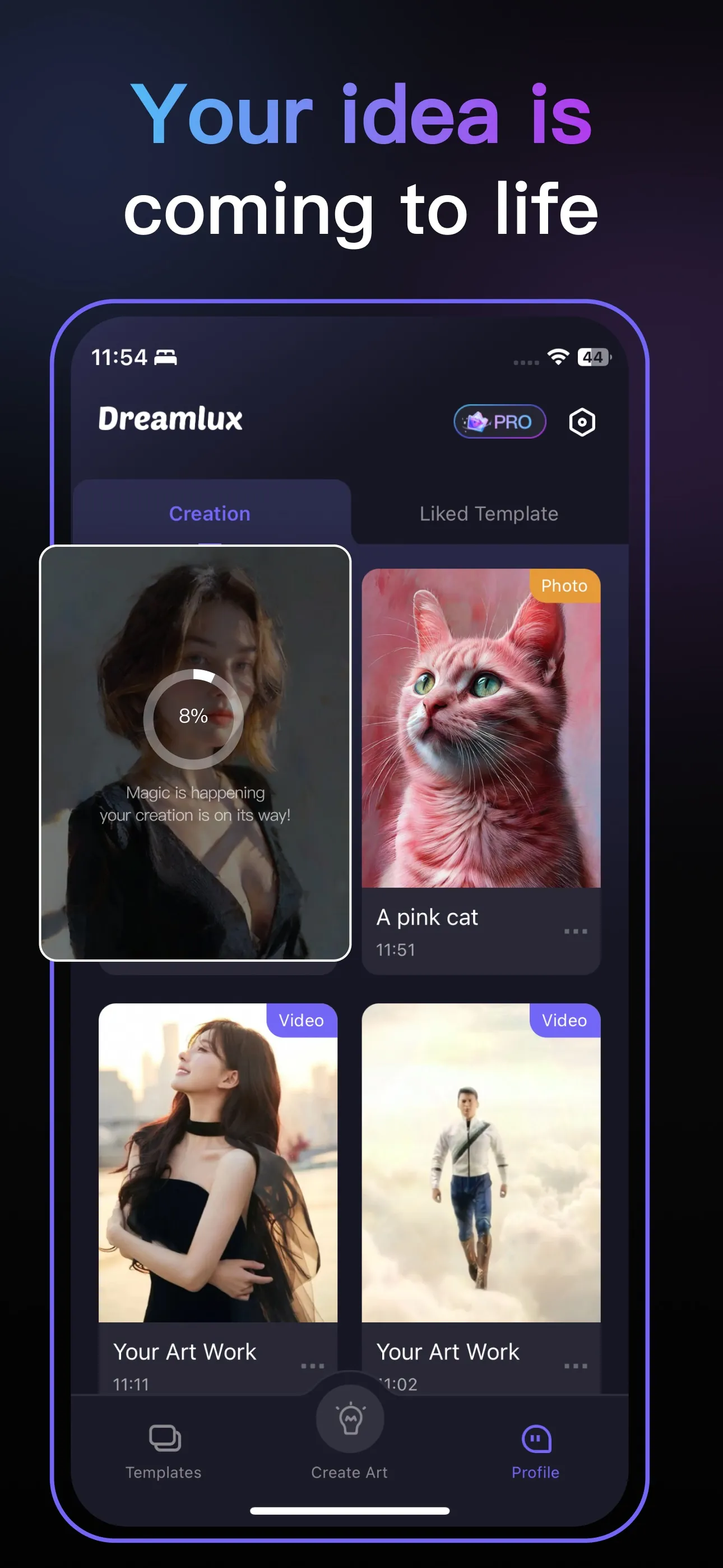 Dreamlux -AI Video Art Creator iphone screenshot 7