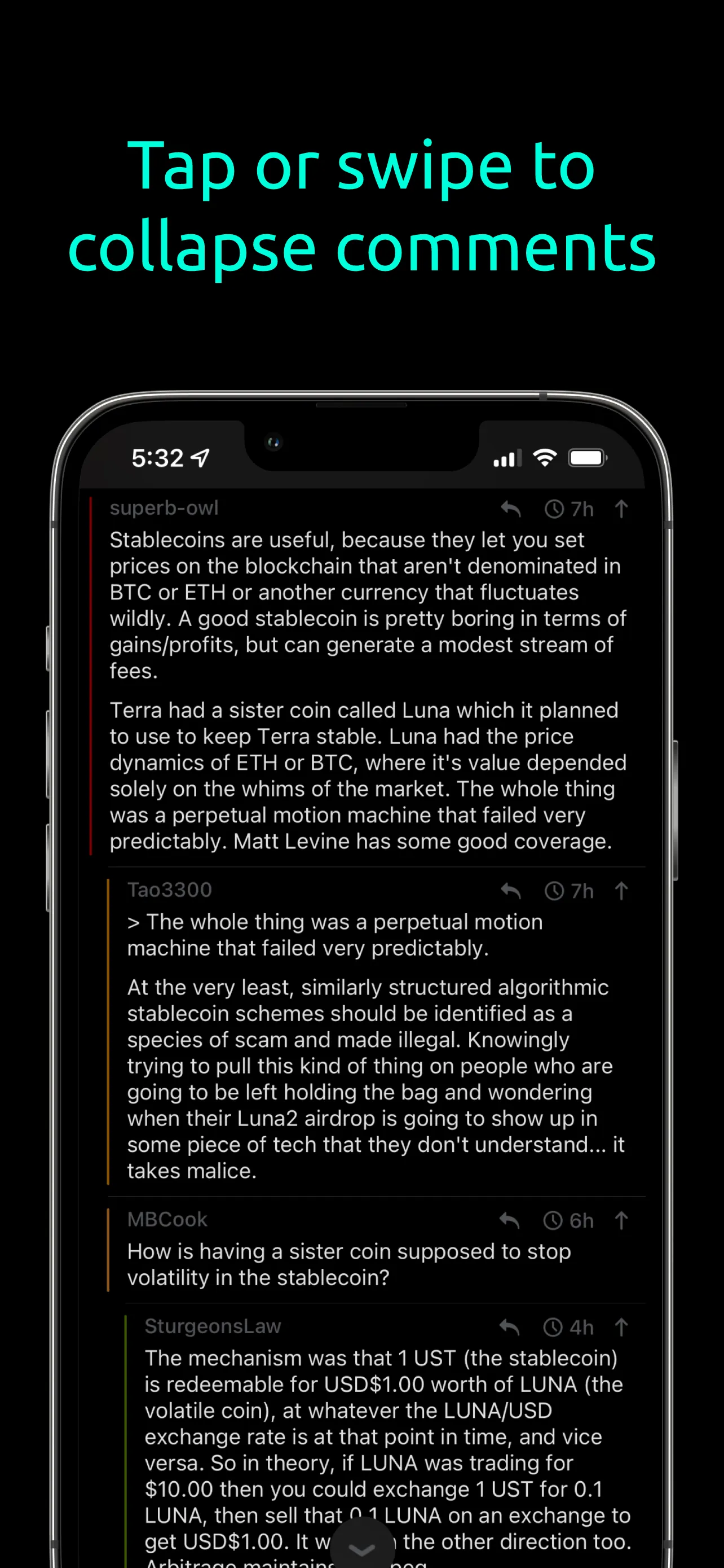 HACK for Hacker News YC Reader iphone screenshot 4
