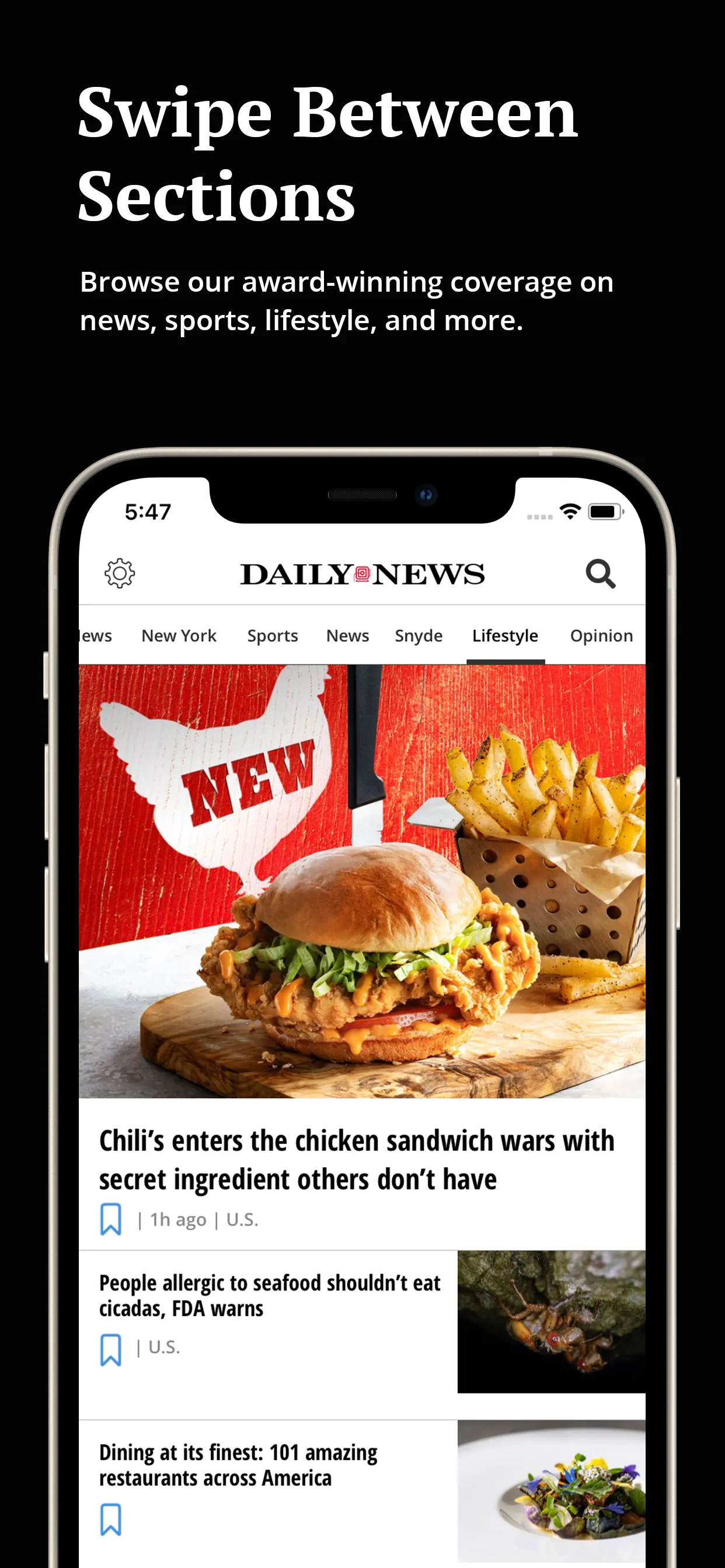 New York Daily News iphone screenshot 1