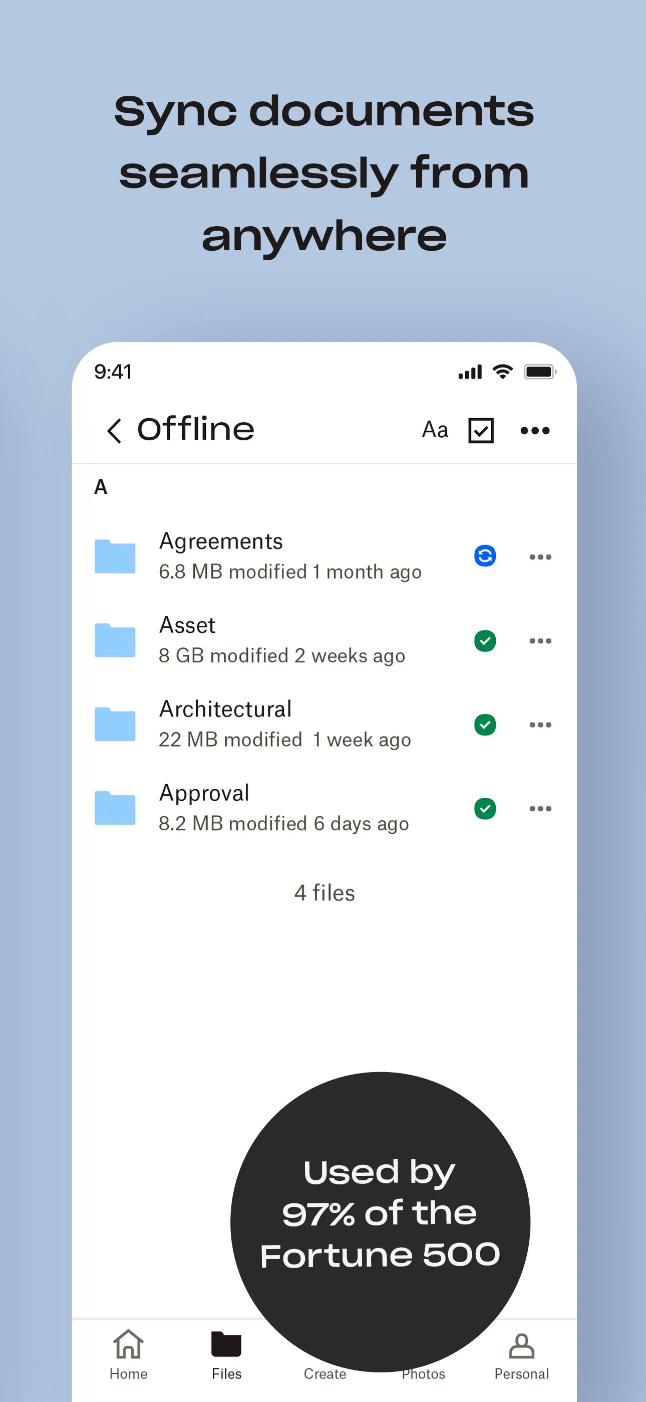 Dropbox: Cloud Storage Backup iphone screenshot 7