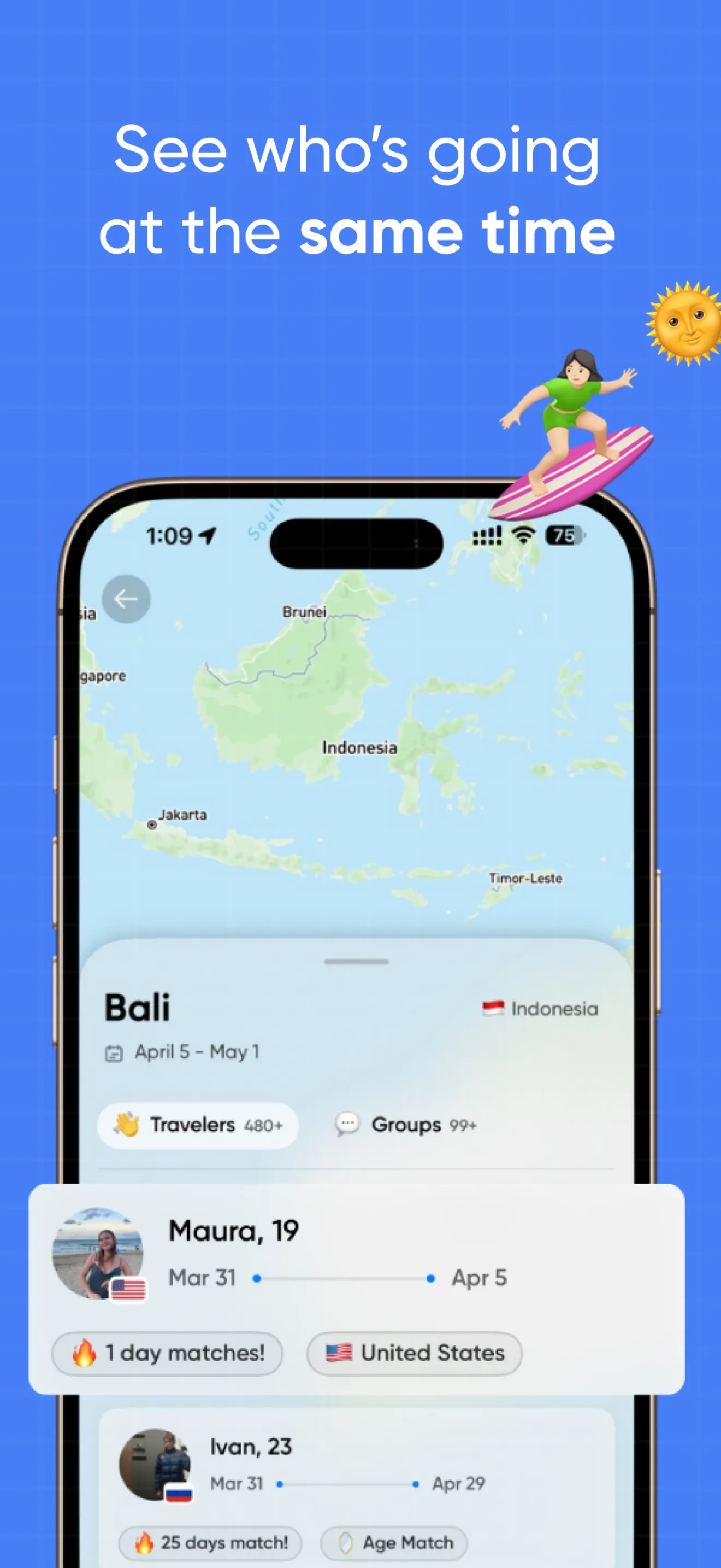 TripBFF - Solo Travel Friends iphone screenshot 3