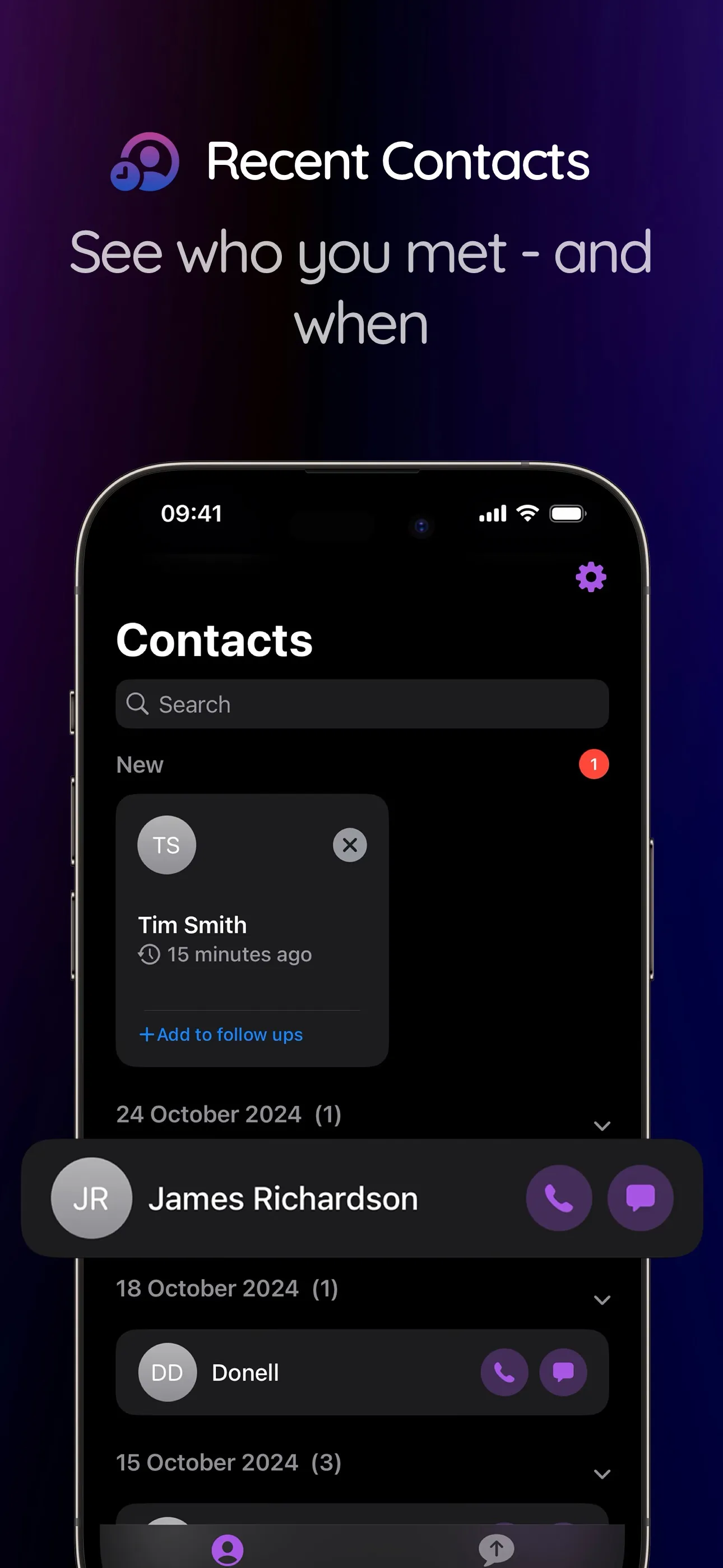 FollowUp | Never Lose Touch iphone screenshot 2