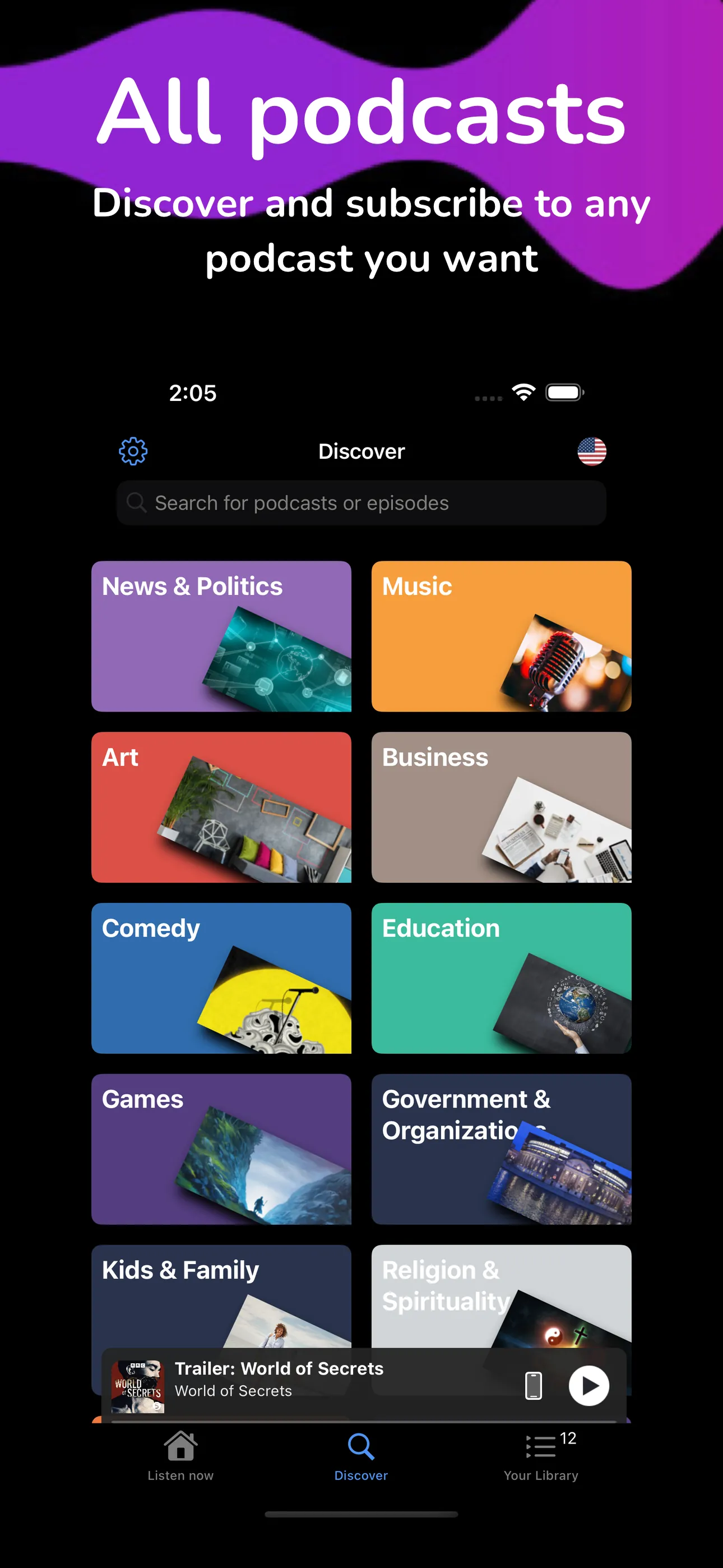 Pods- Podcast Player iphone screenshot 1