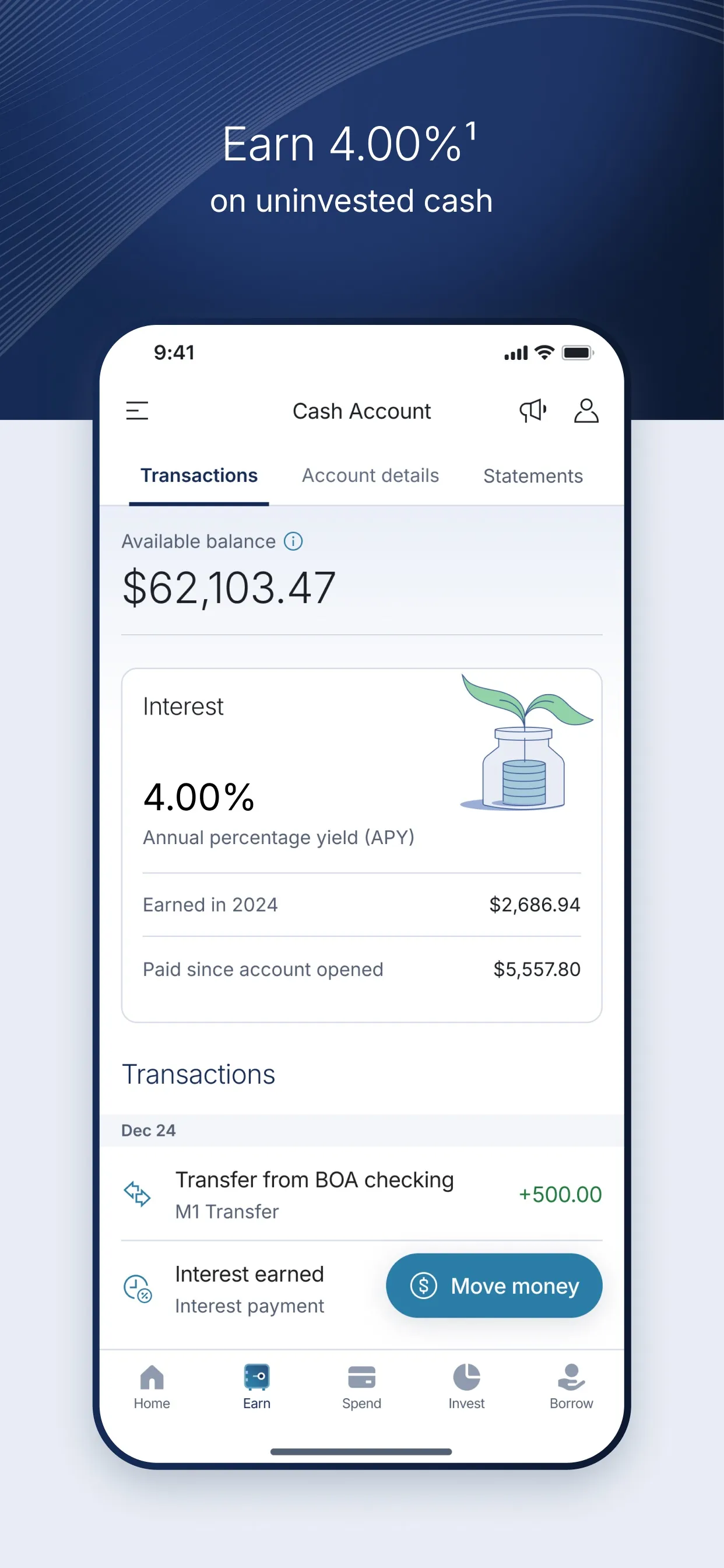M1: Invest & Bank Smarter iphone screenshot 5
