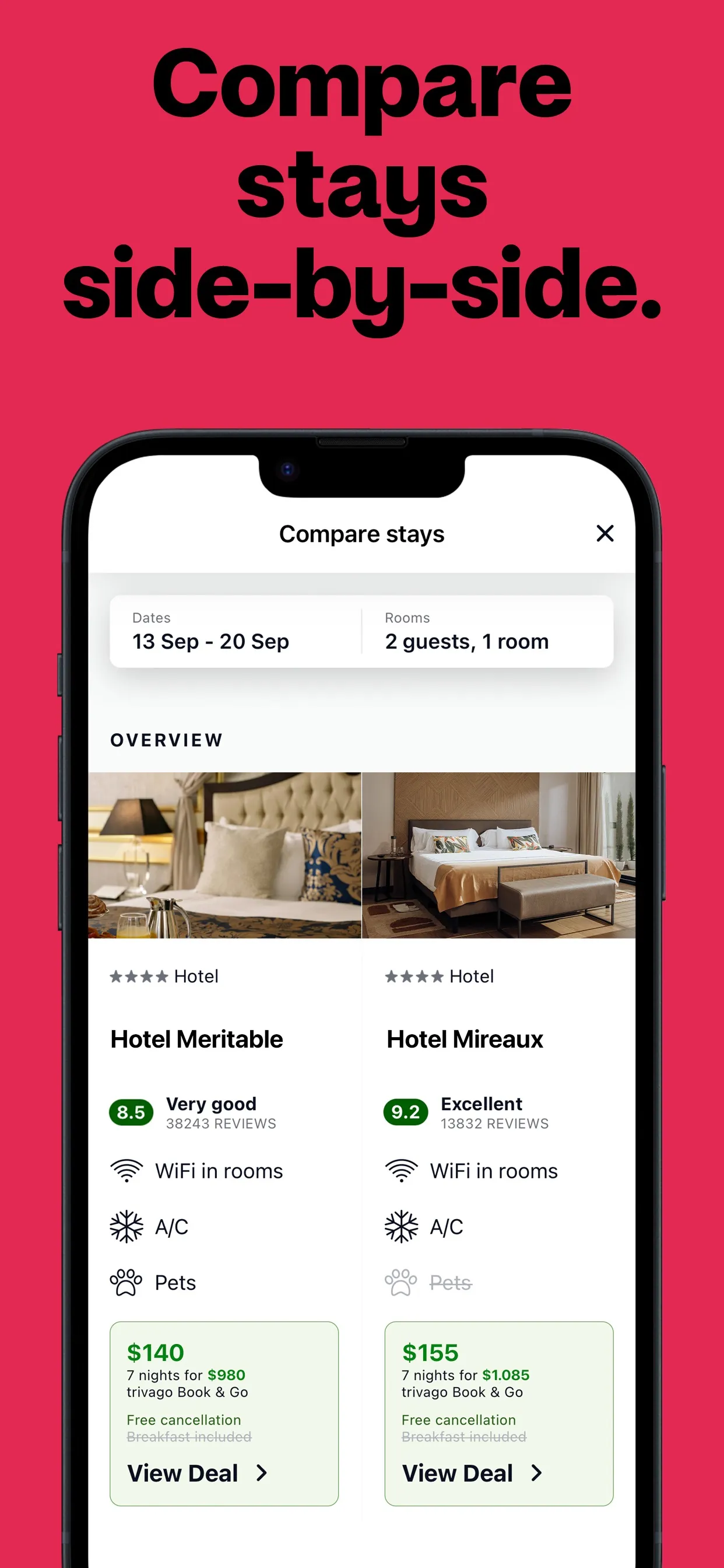 trivago: Compare hotel prices iphone screenshot 7