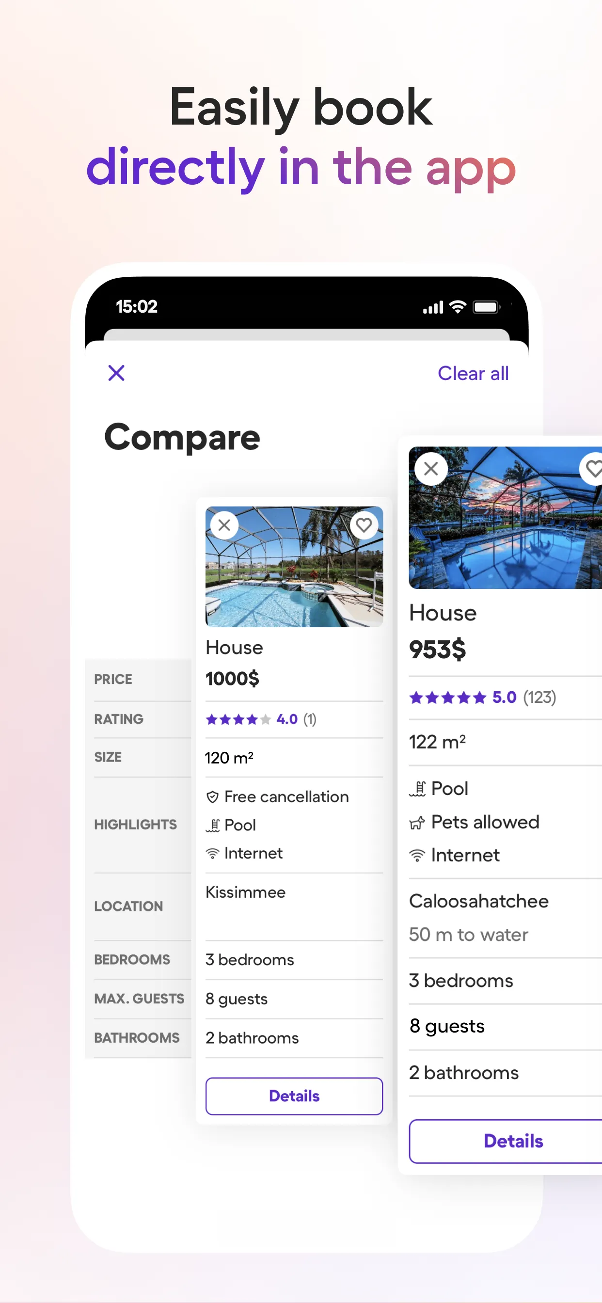 Vacation Rentals - HomeToGo iphone screenshot 7