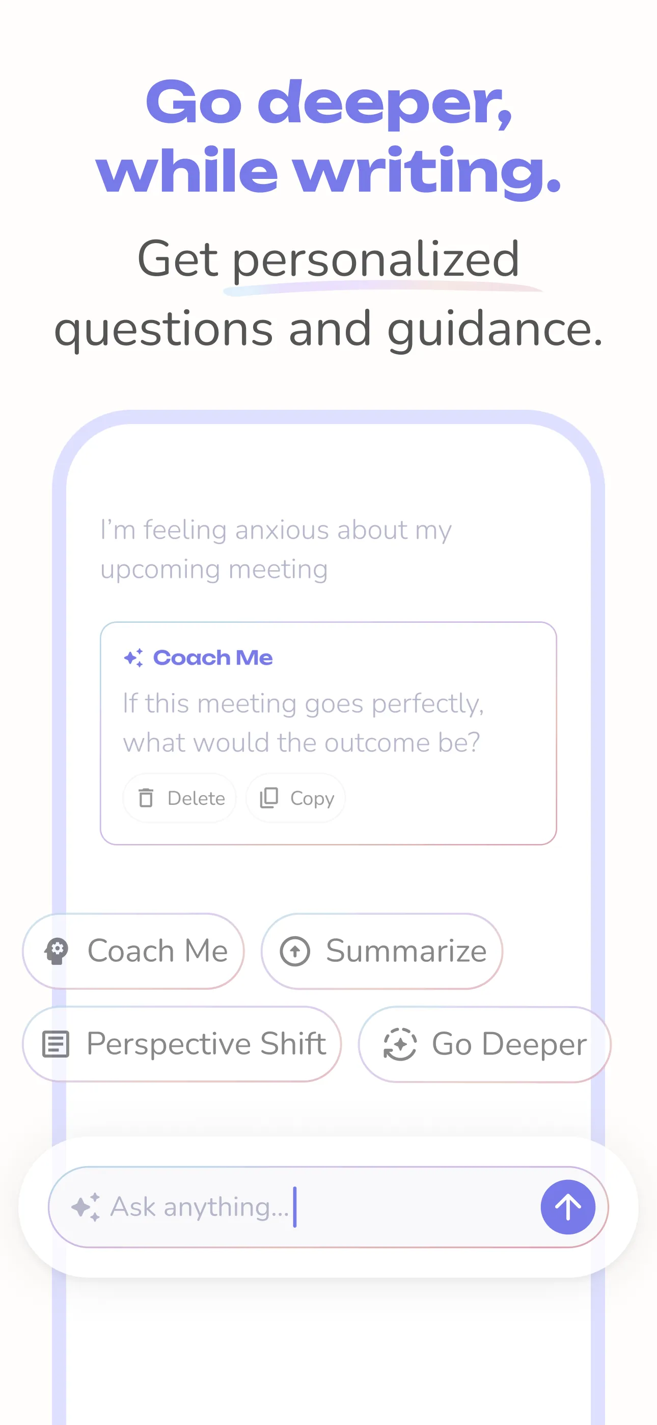 Reflection: AI Journal Prompts iphone screenshot 4