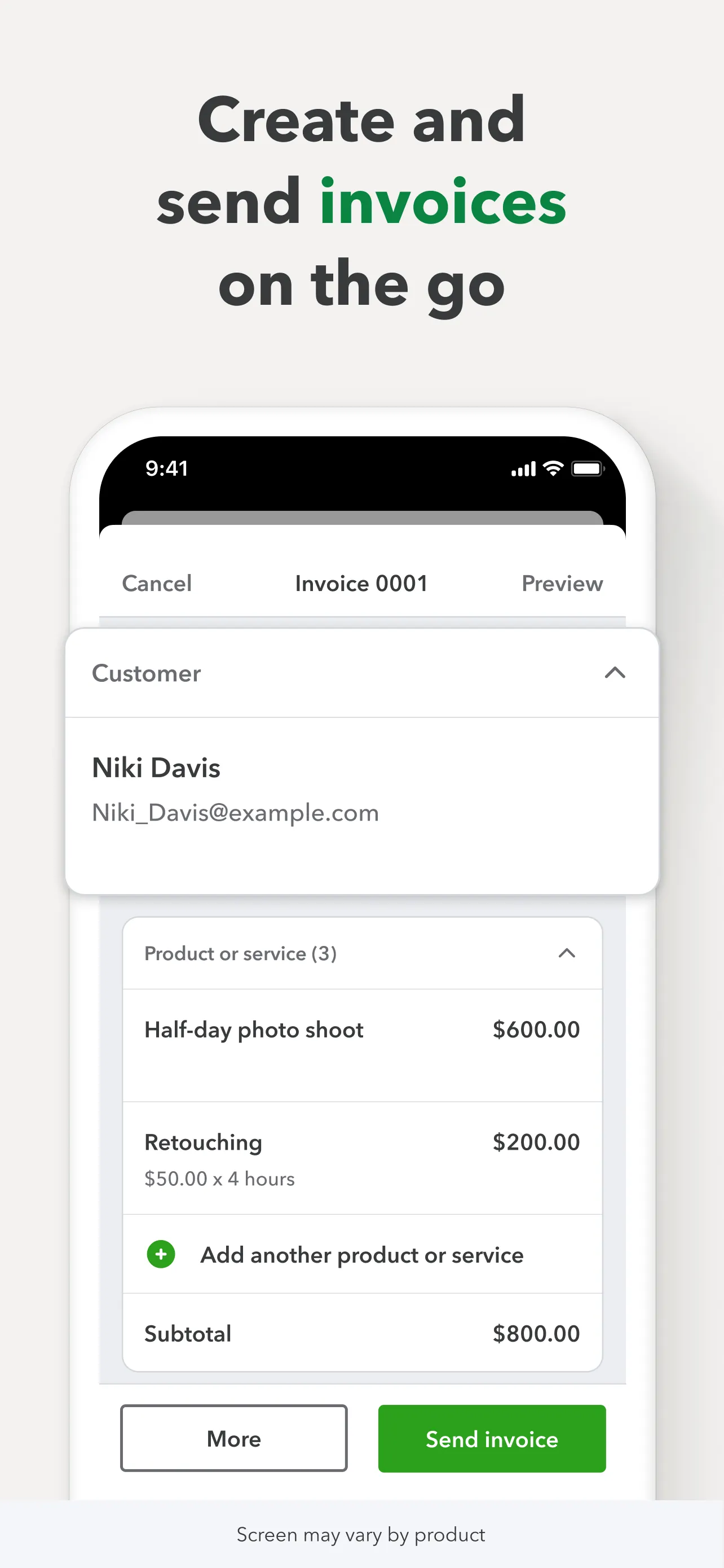 QuickBooks Accounting iphone screenshot 4