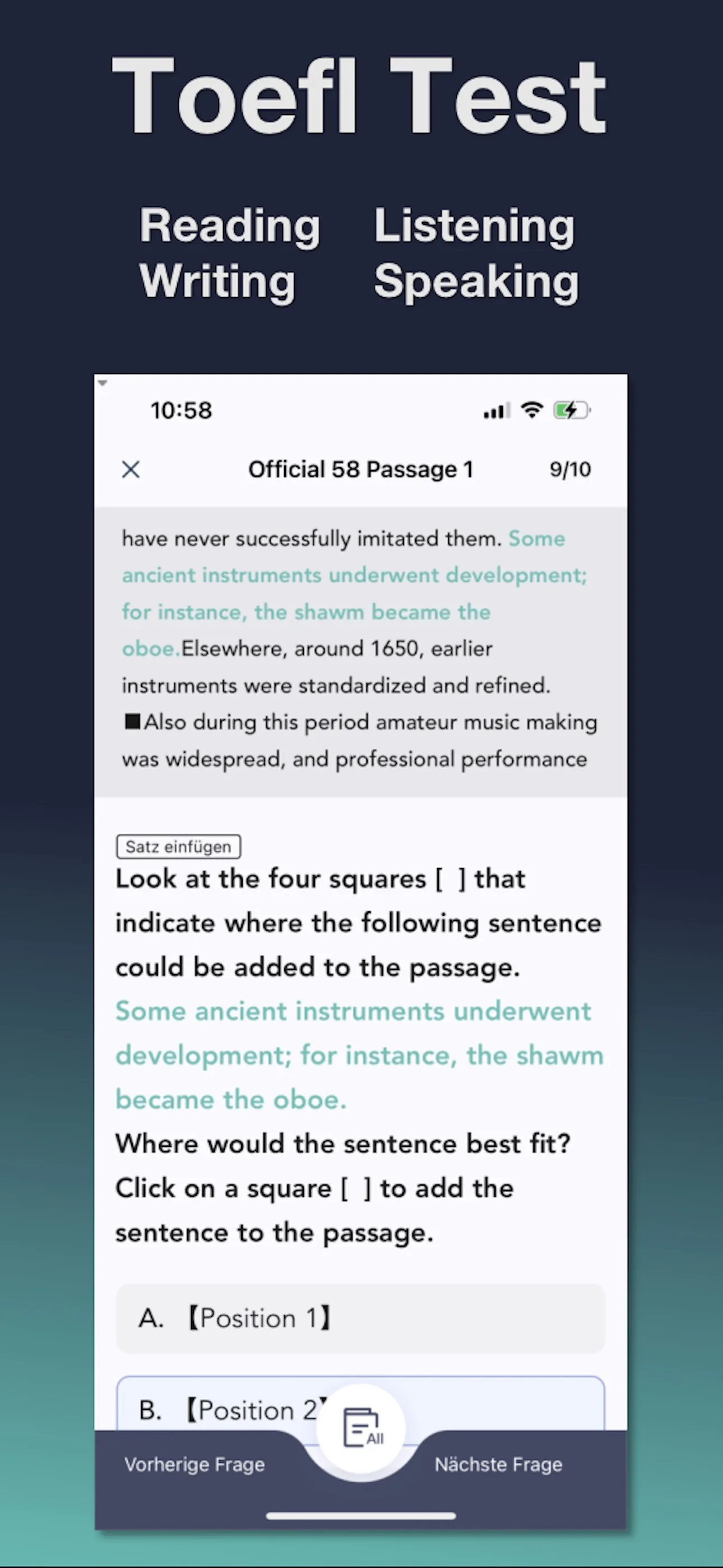 TOEFL Practice | Test iphone screenshot 1