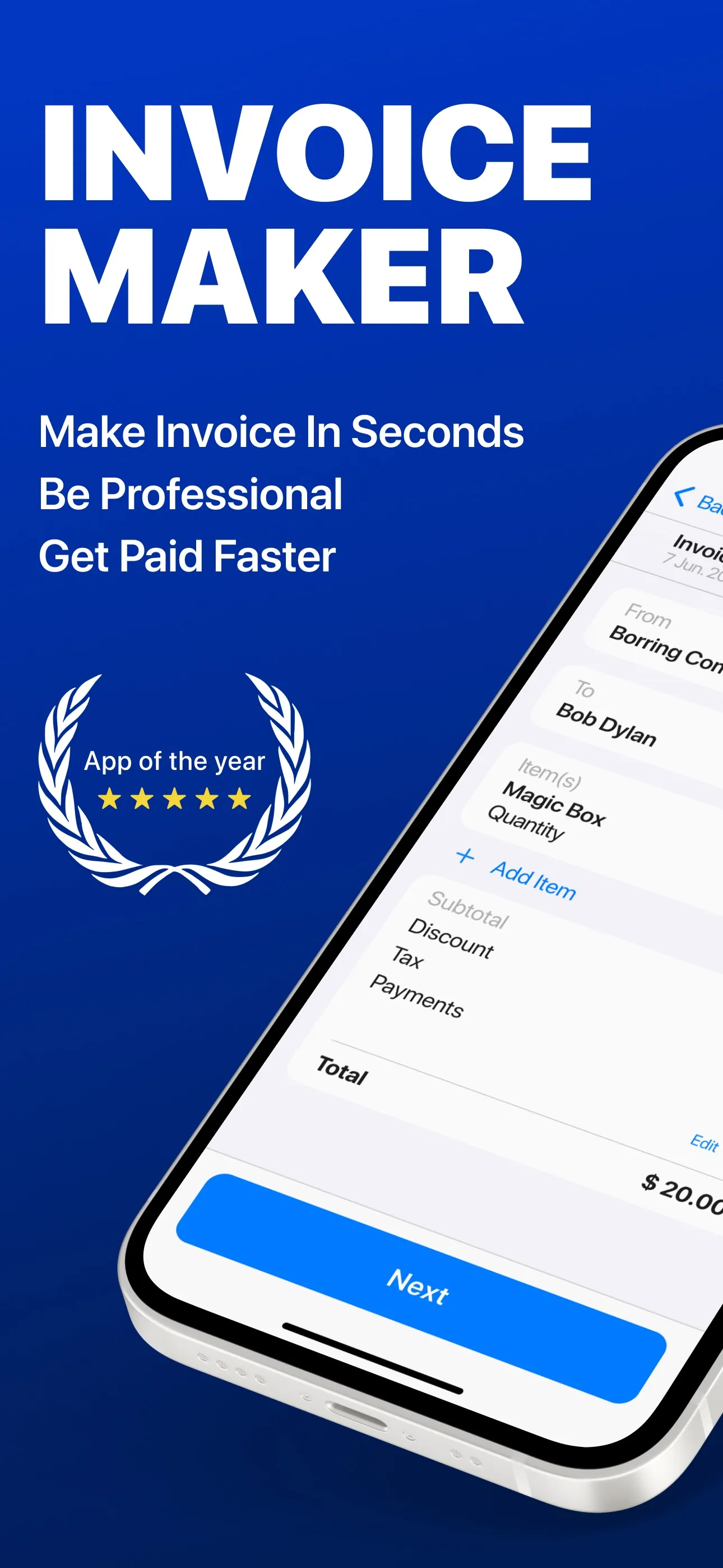 Invoice Maker - Docly iphone screenshot 1