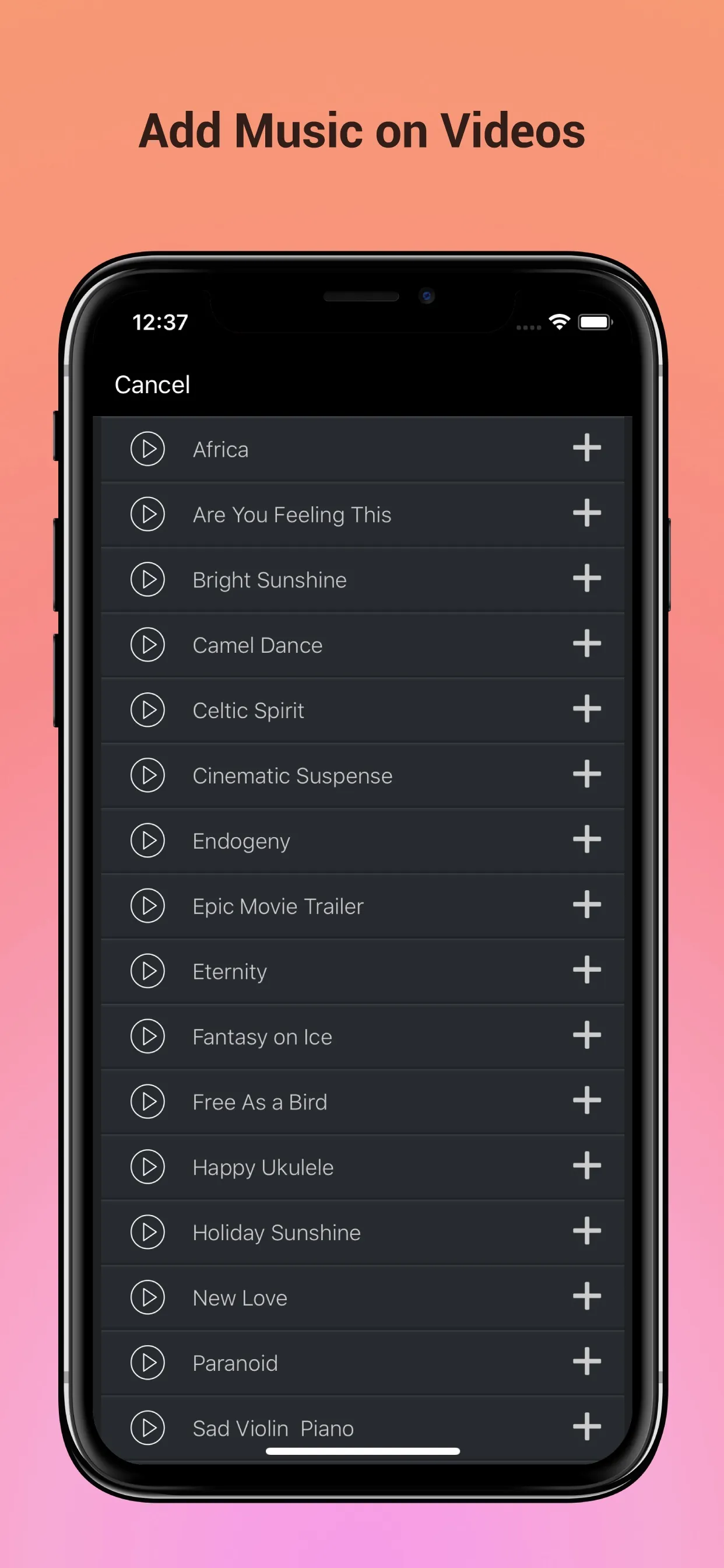 Add Music to Video Voice Over iphone screenshot 3
