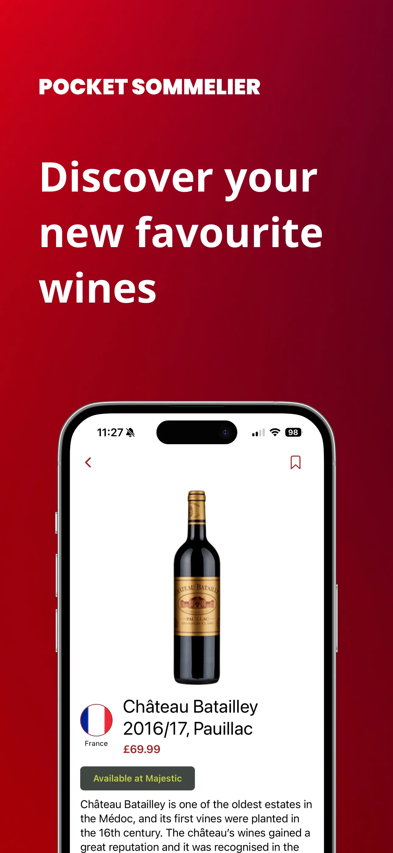Pocket Sommelier: Wine Pairing iphone screenshot 2