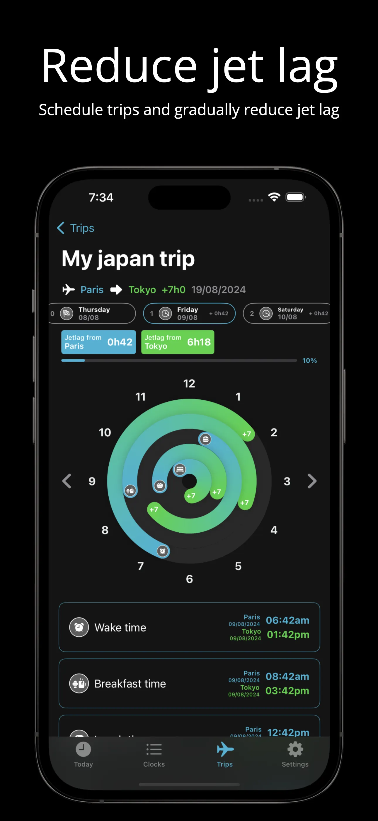 Jetlag - Time zone iphone screenshot 3