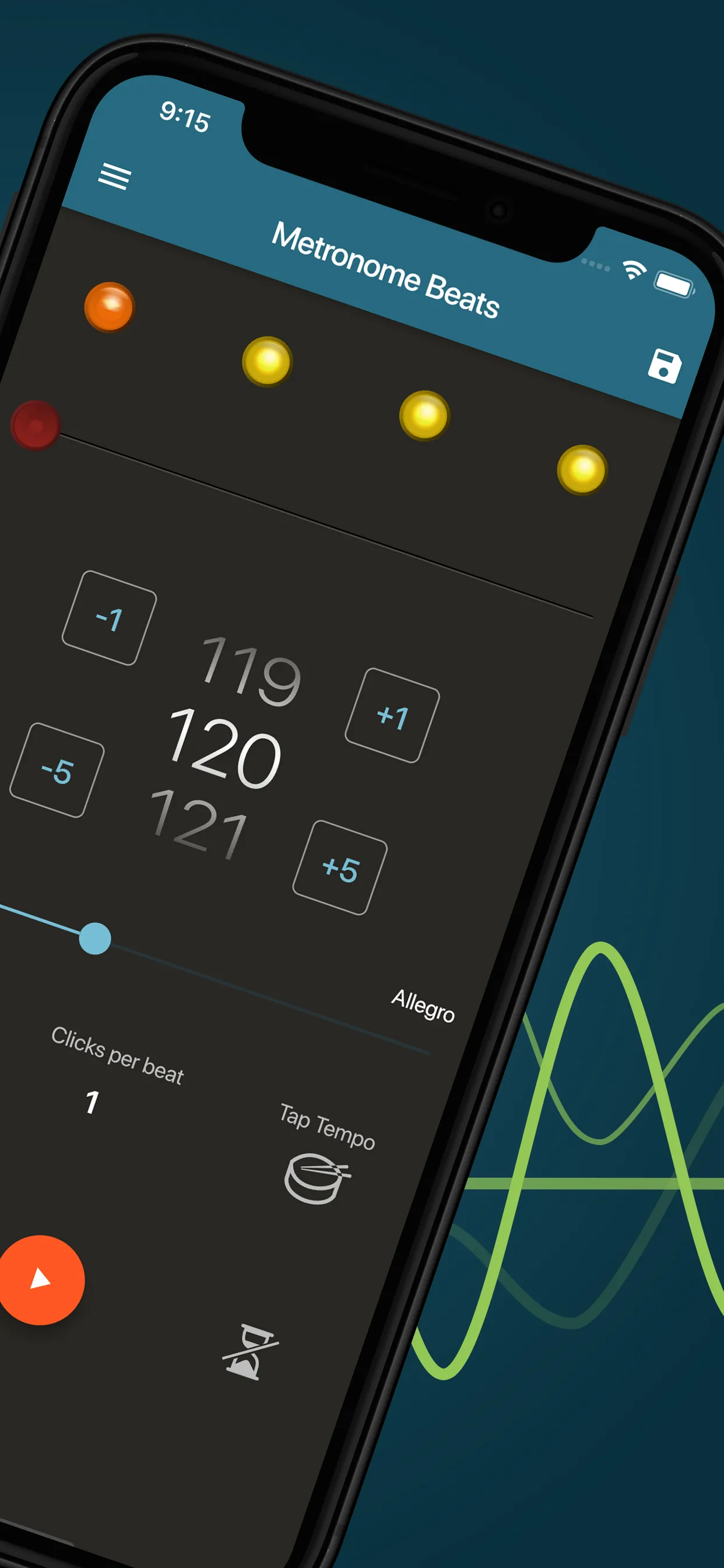 Metronome beats: BPM counter iphone screenshot 2