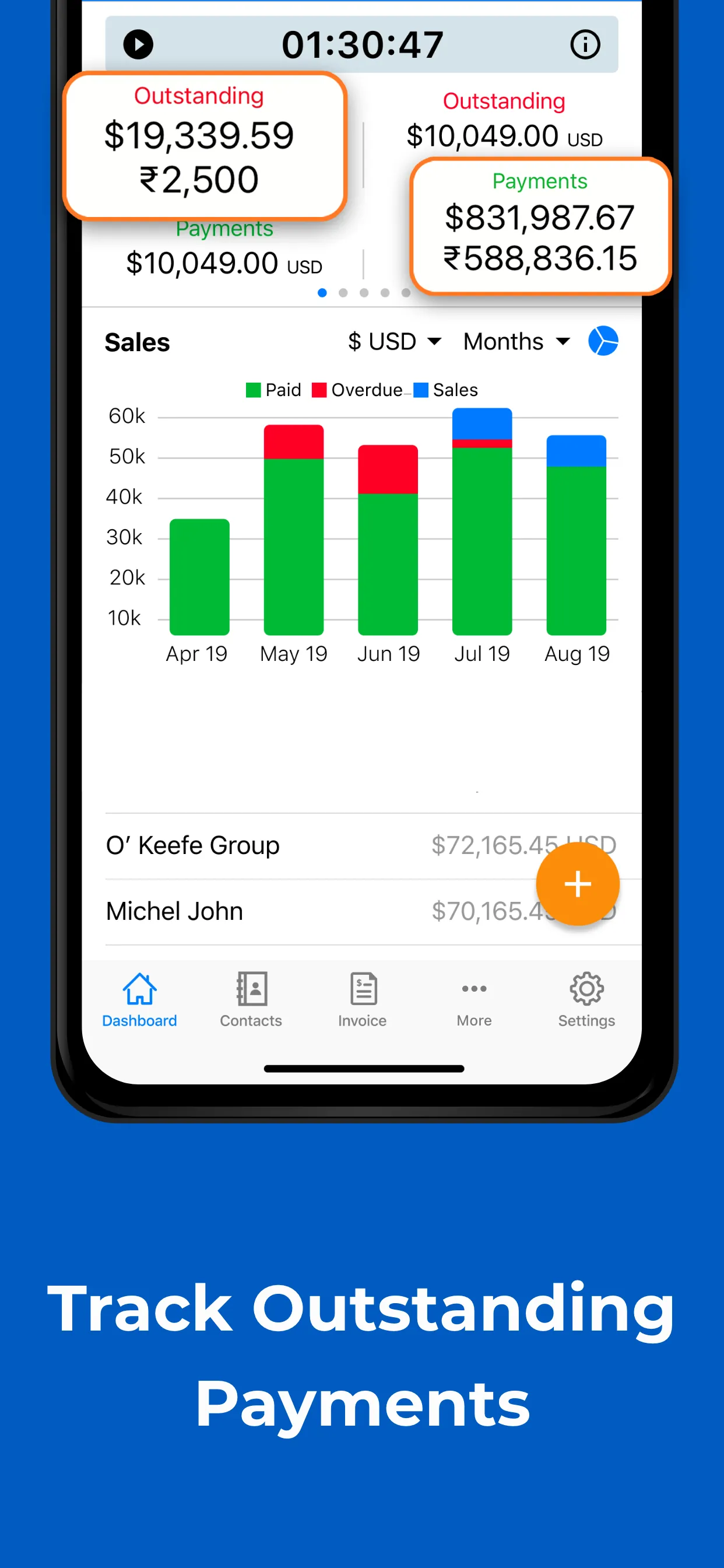 Easy Invoice Maker App by Moon iphone screenshot 3