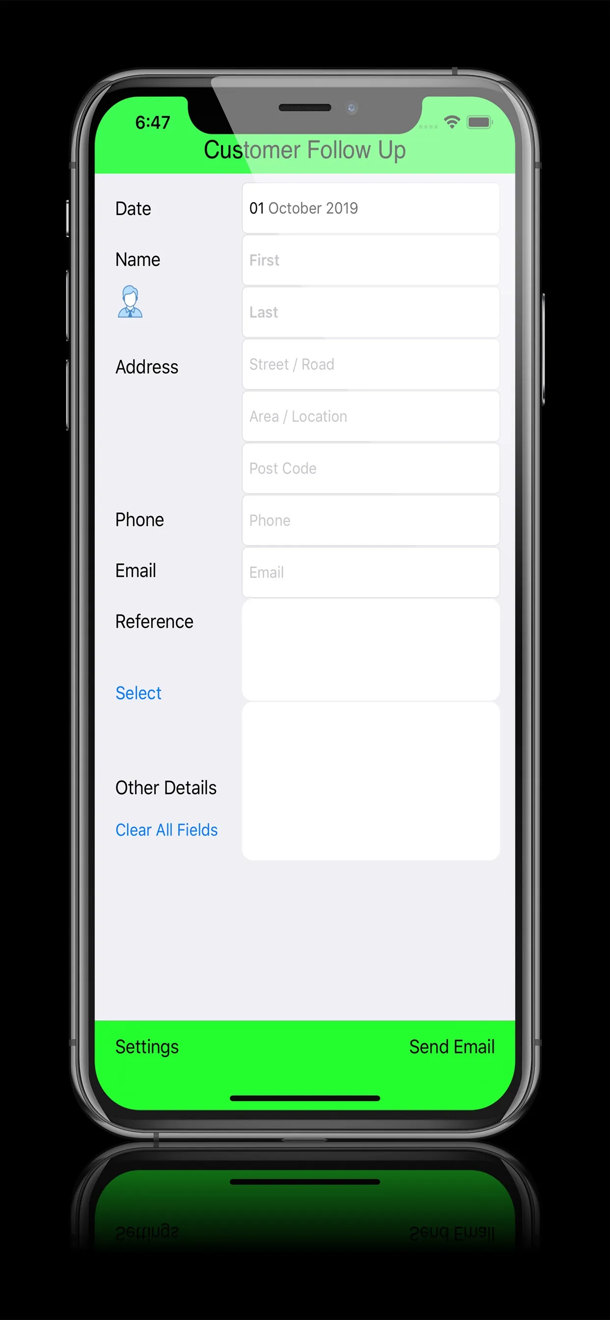 Customer Follow Up iphone screenshot 1