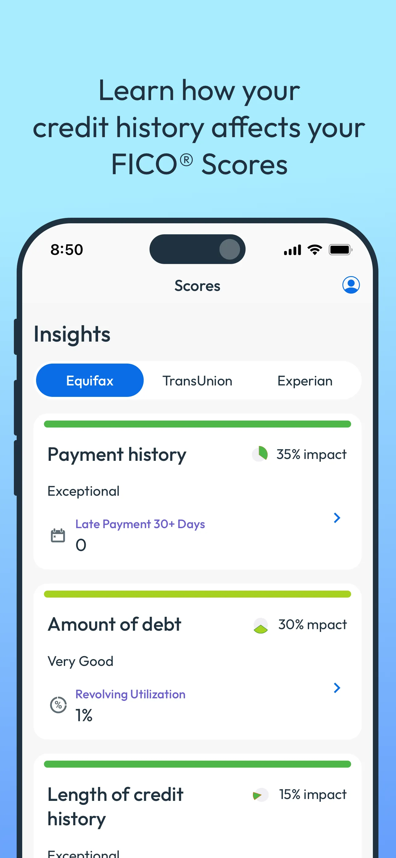 myFICO - FICO Score Monitoring iphone screenshot 3