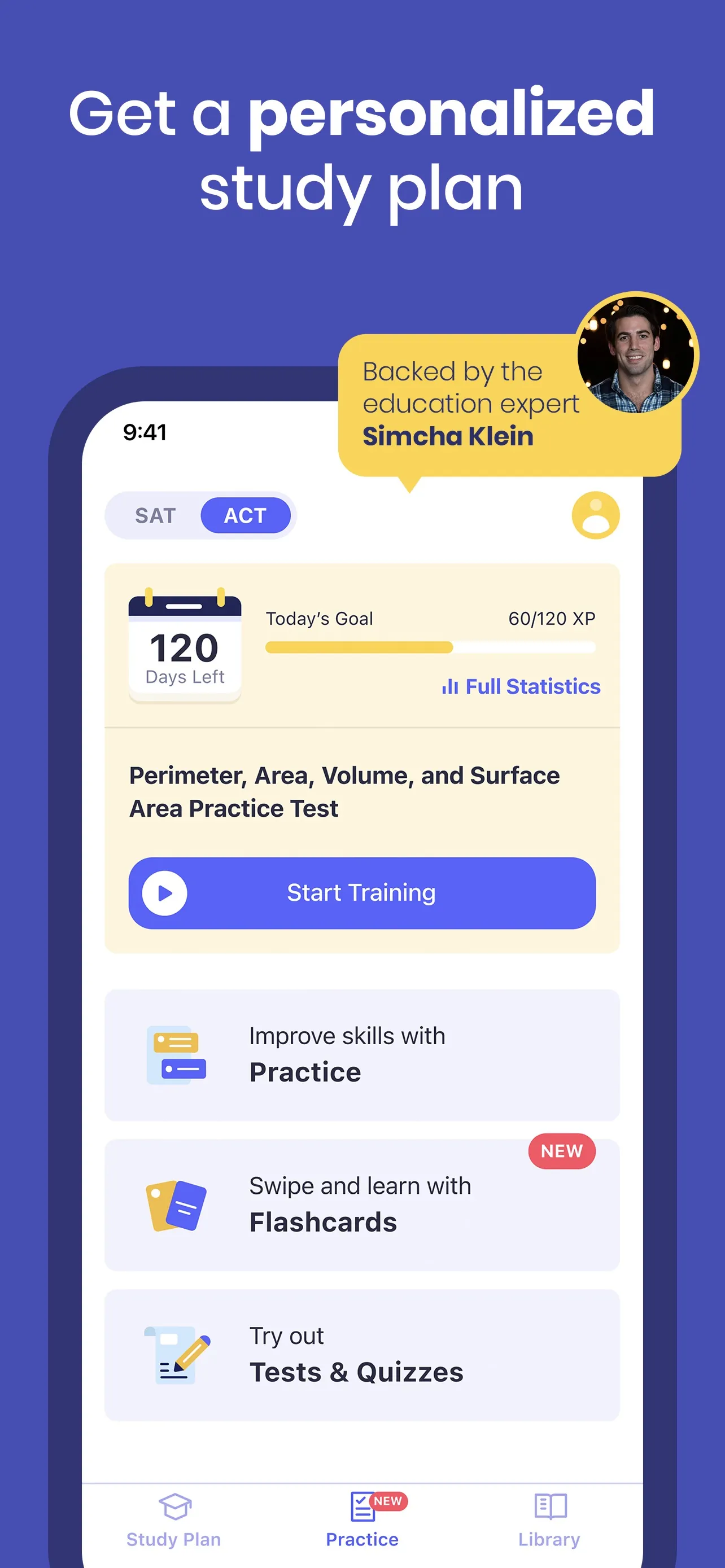 PerfectPrep - ACT & SAT Prep iphone screenshot 1