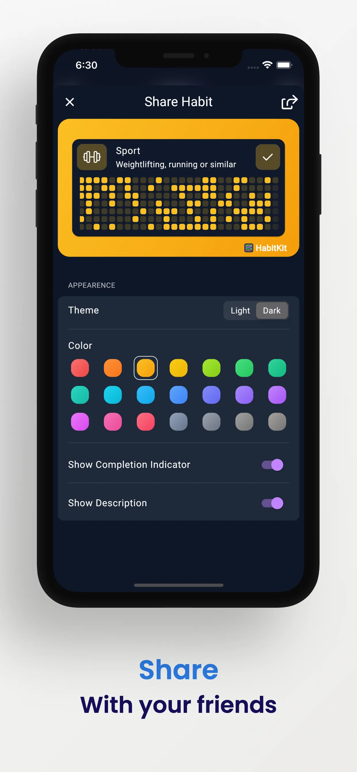Habit Tracker - HabitKit iphone screenshot 4
